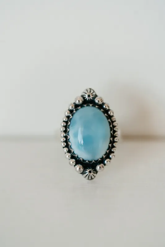 Aaliyah Ring | Larimar sold by Goldie Lew