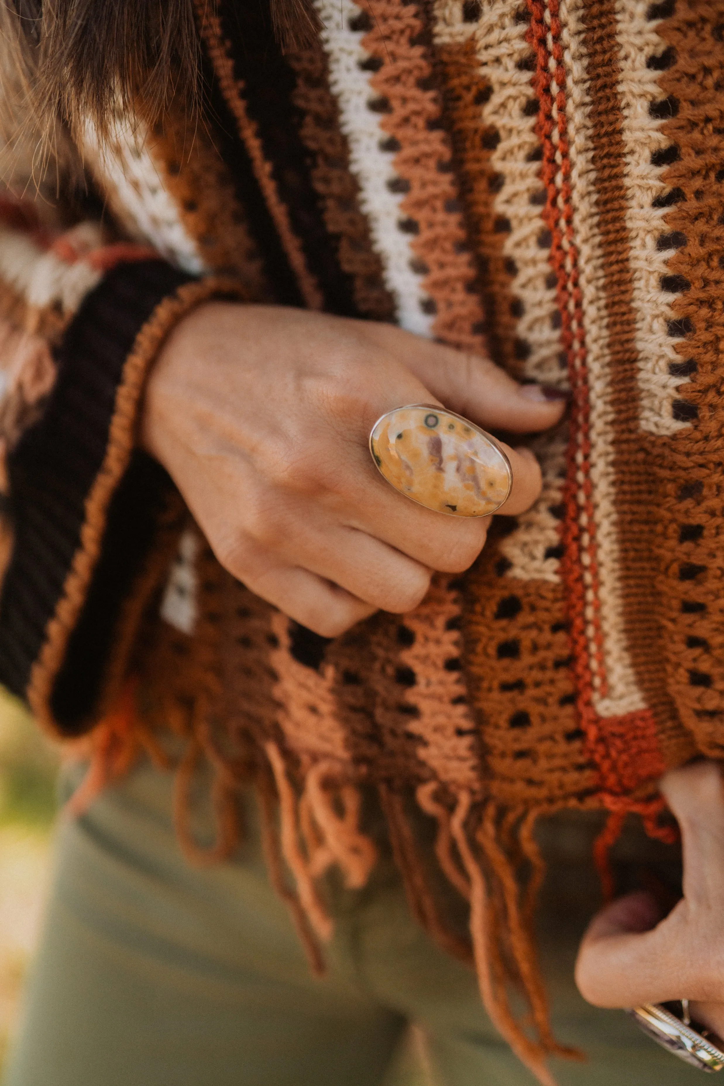 Juana Ring | Ocean Jasper sold by Goldie Lew product image thumbnail 3
