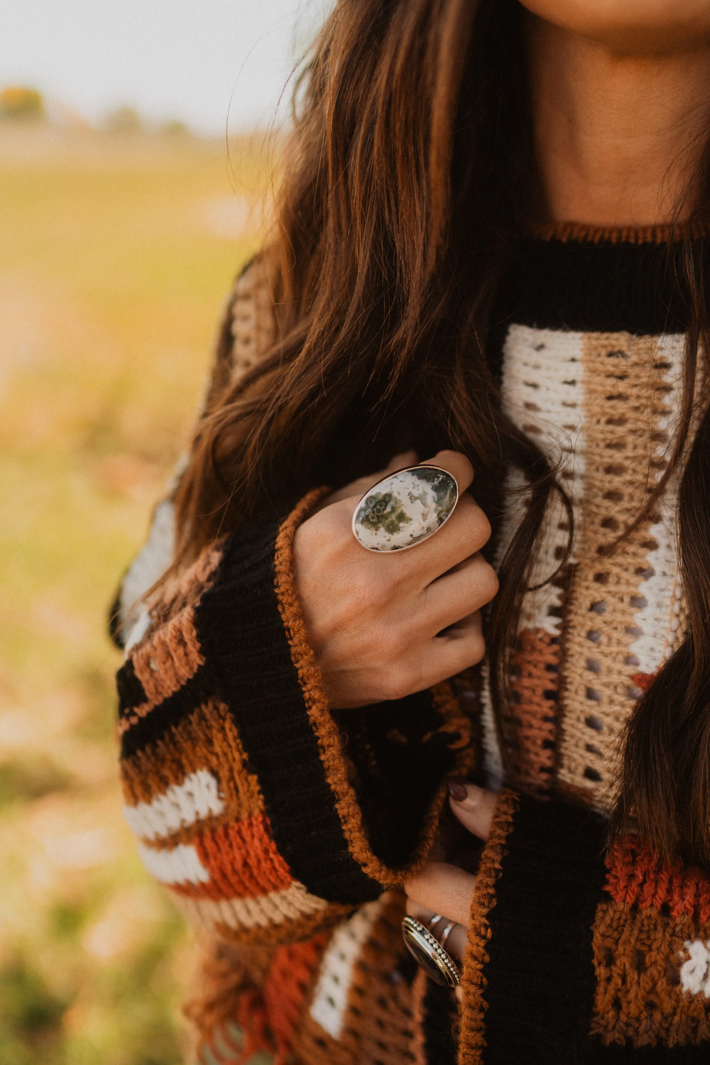 Juana Ring | Ocean Jasper sold by Goldie Lew product image thumbnail 4