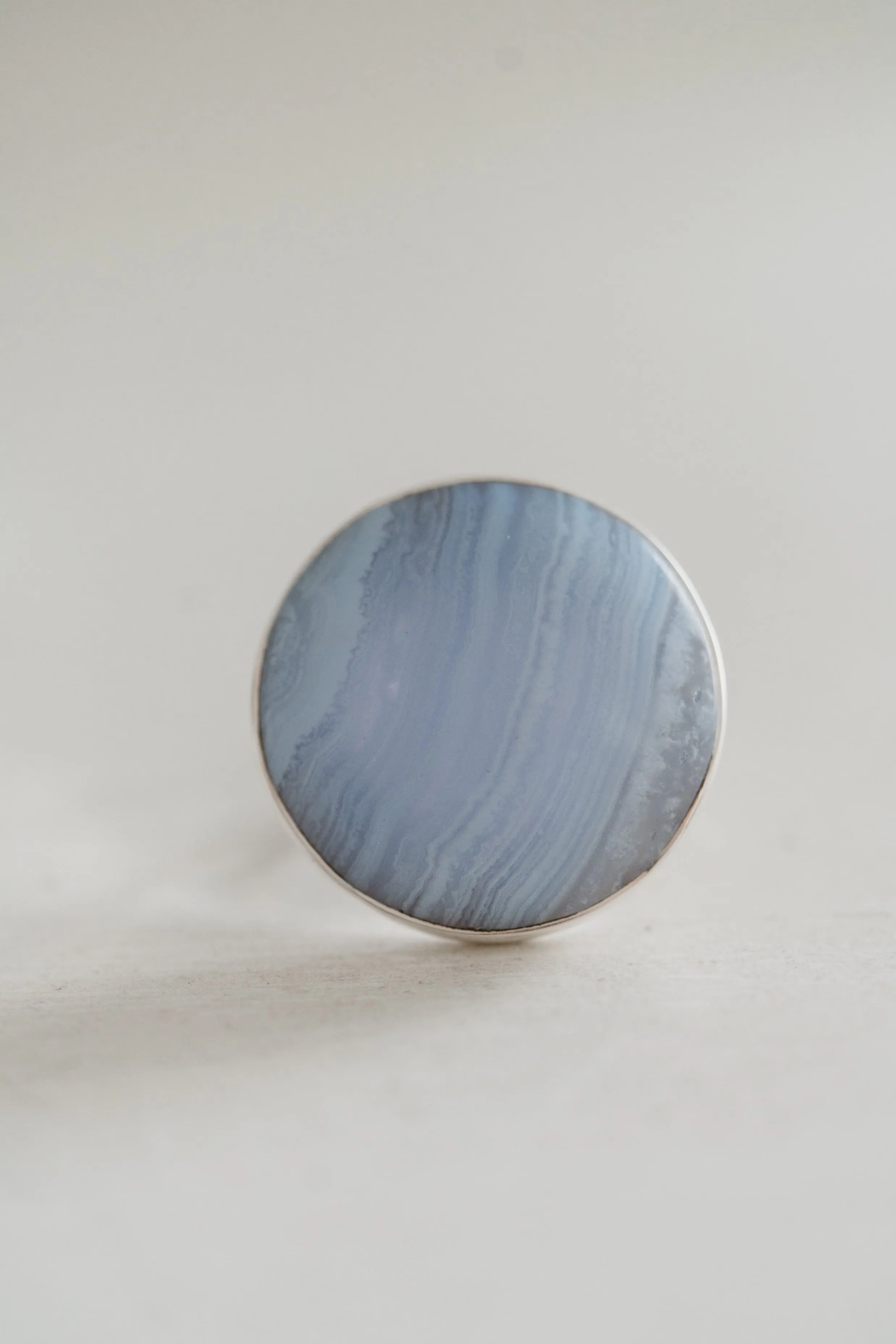 Alonzo Ring | Blue Lace Agate sold by Goldie Lew product image thumbnail 3