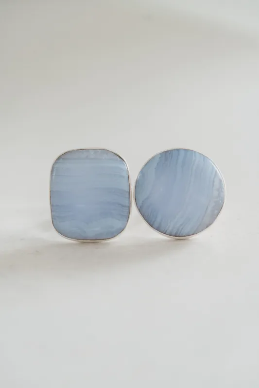 Alonzo Ring | Blue Lace Agate sold by Goldie Lew