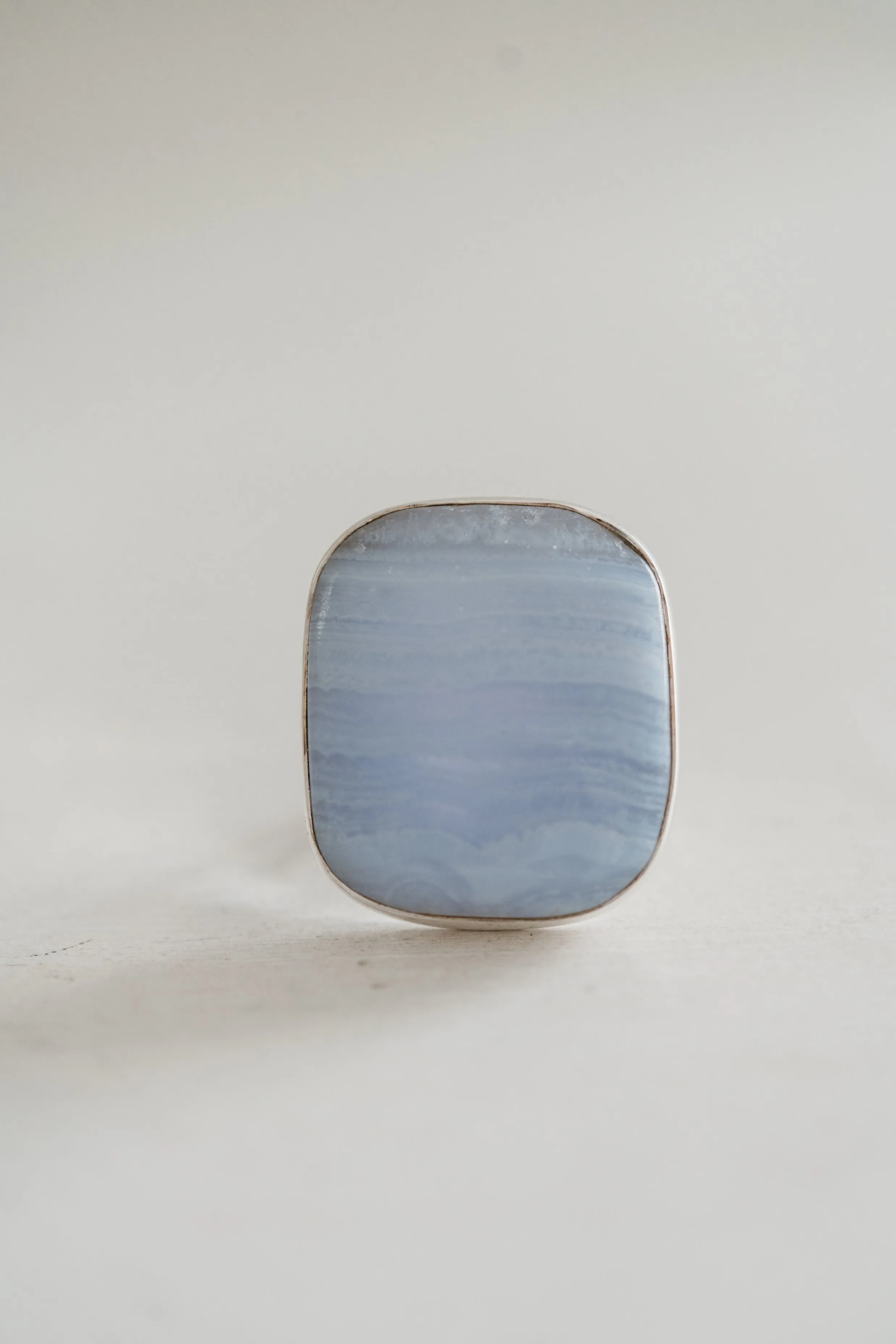 Alonzo Ring | Blue Lace Agate sold by Goldie Lew product image thumbnail 4