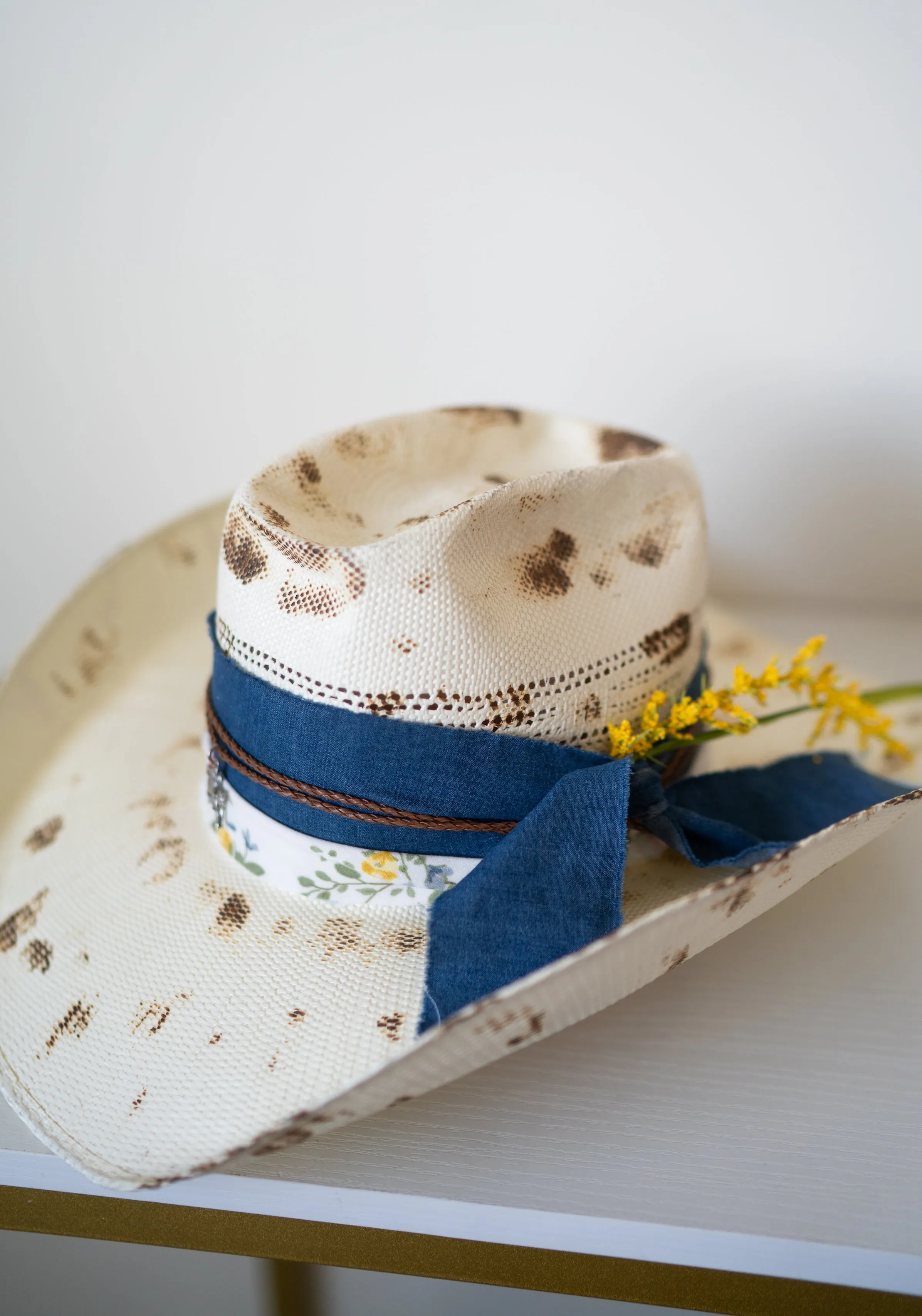 Yellow Flowers Hat Band Bundle sold by Goldie Lew