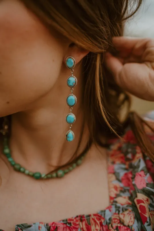 Maeve Earrings | Turquoise sold by Goldie Lew