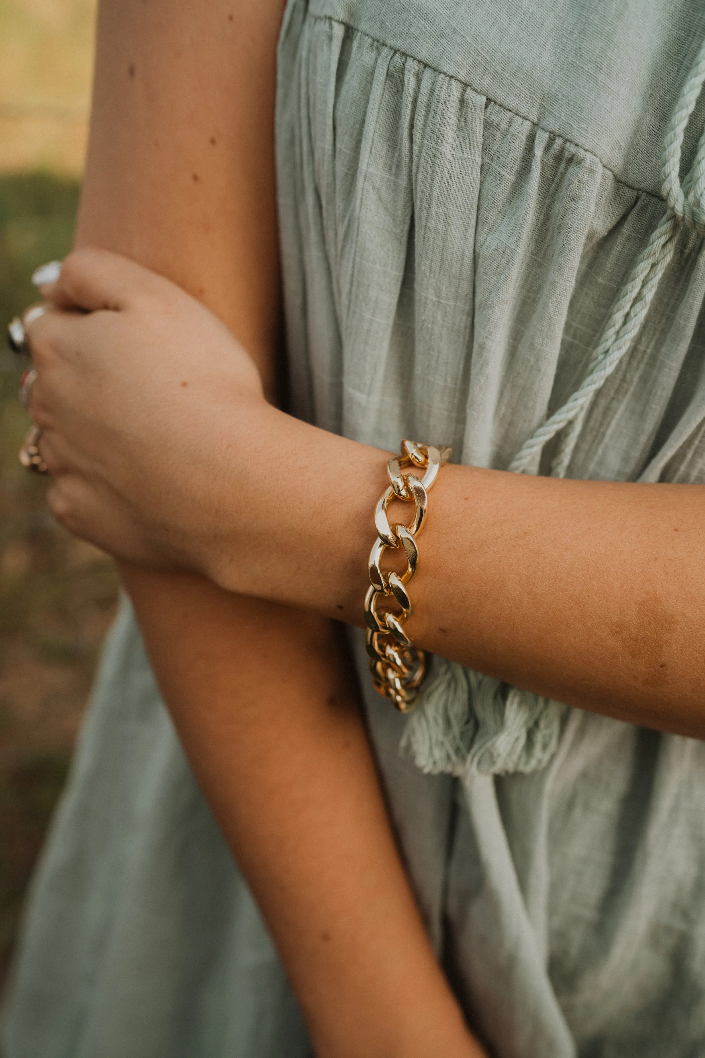 Industrial Gold Bracelet - FINAL SALE sold by Goldie Lew product image thumbnail 2