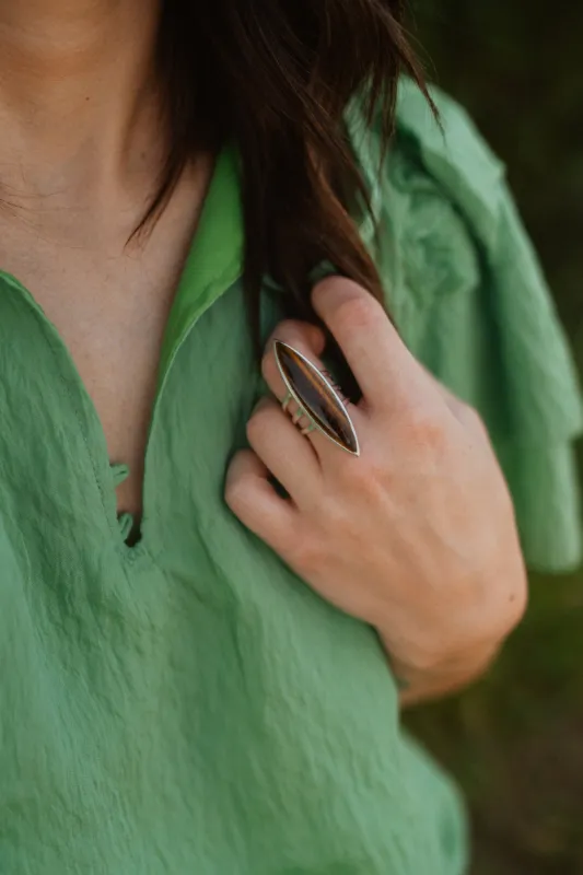Ruth Ring | Tiger's Eye sold by Goldie Lew