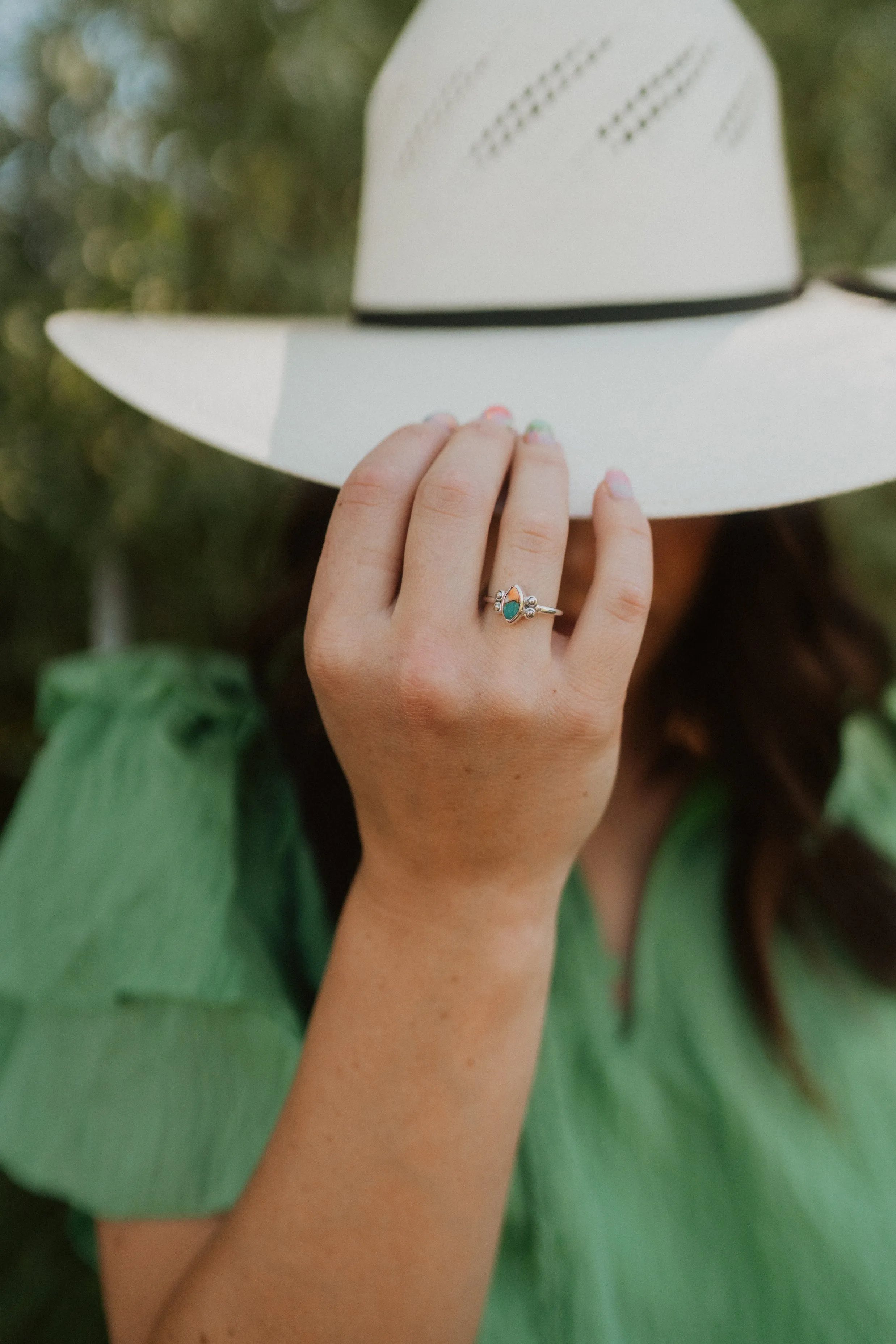 Rowan Ring | Spiny Turquoise sold by Goldie Lew product image thumbnail 2