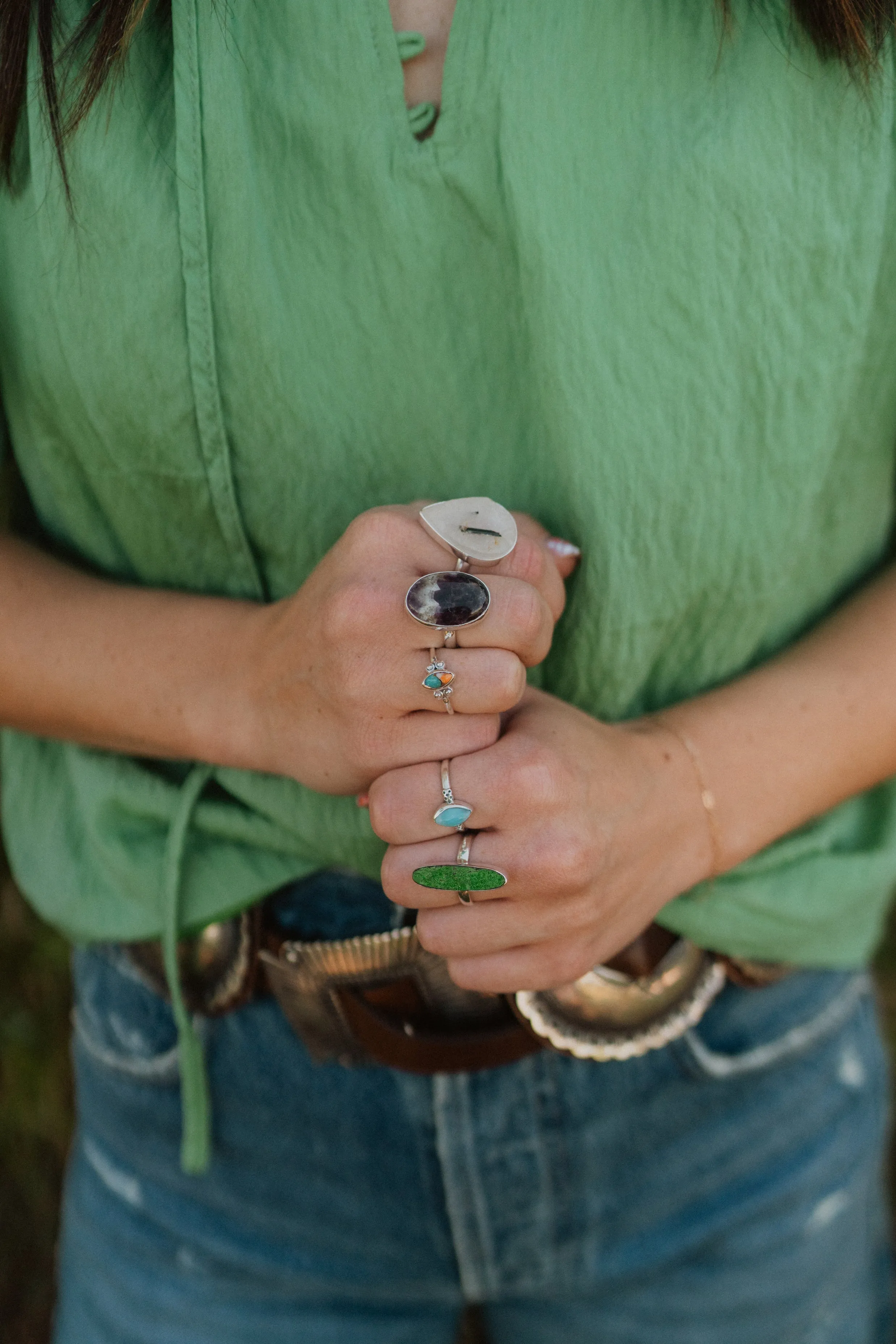Rowan Ring | Spiny Turquoise sold by Goldie Lew product image thumbnail 3