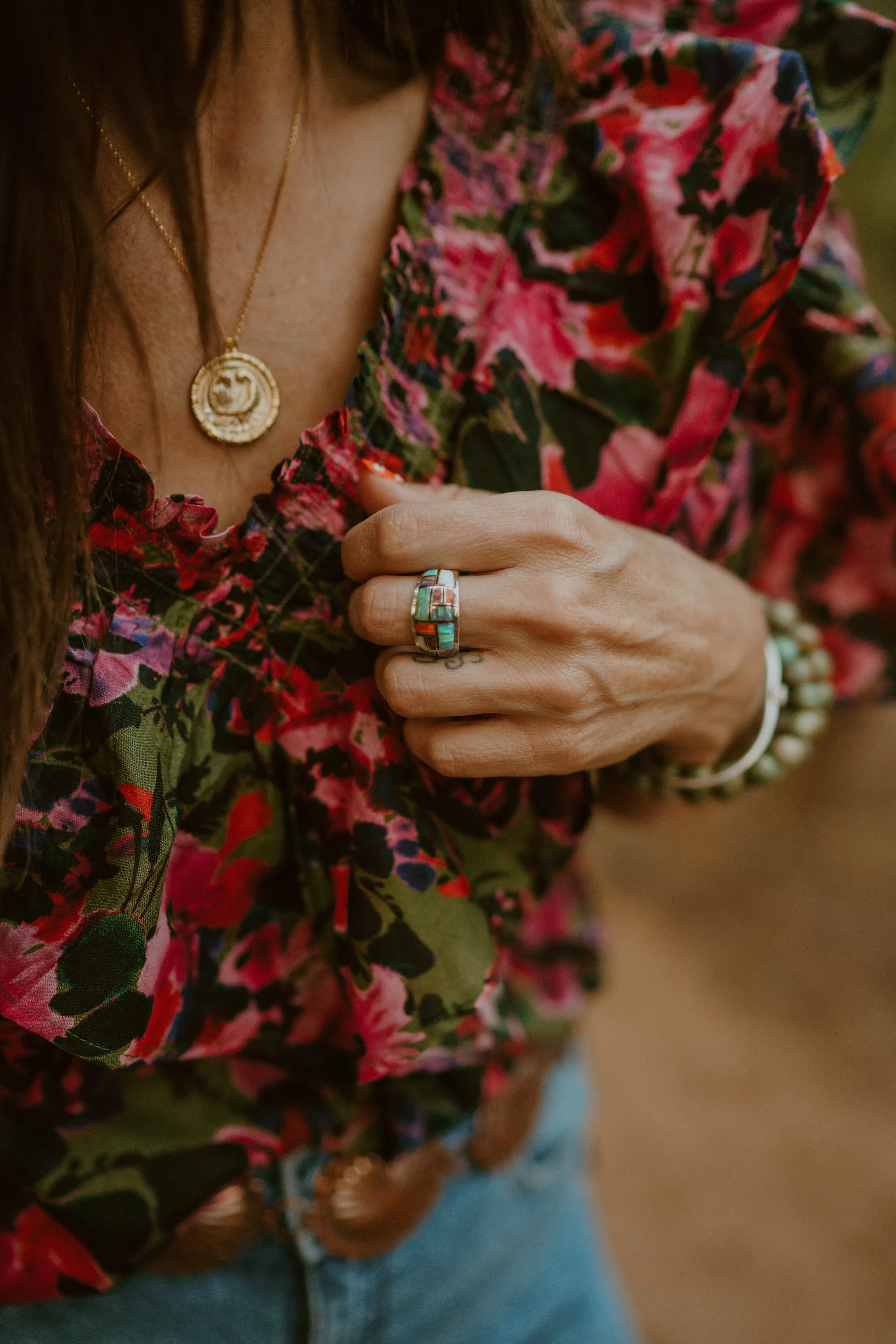 Sanne Ring | Colorful Opal - FINAL SALE sold by Goldie Lew product image thumbnail 4