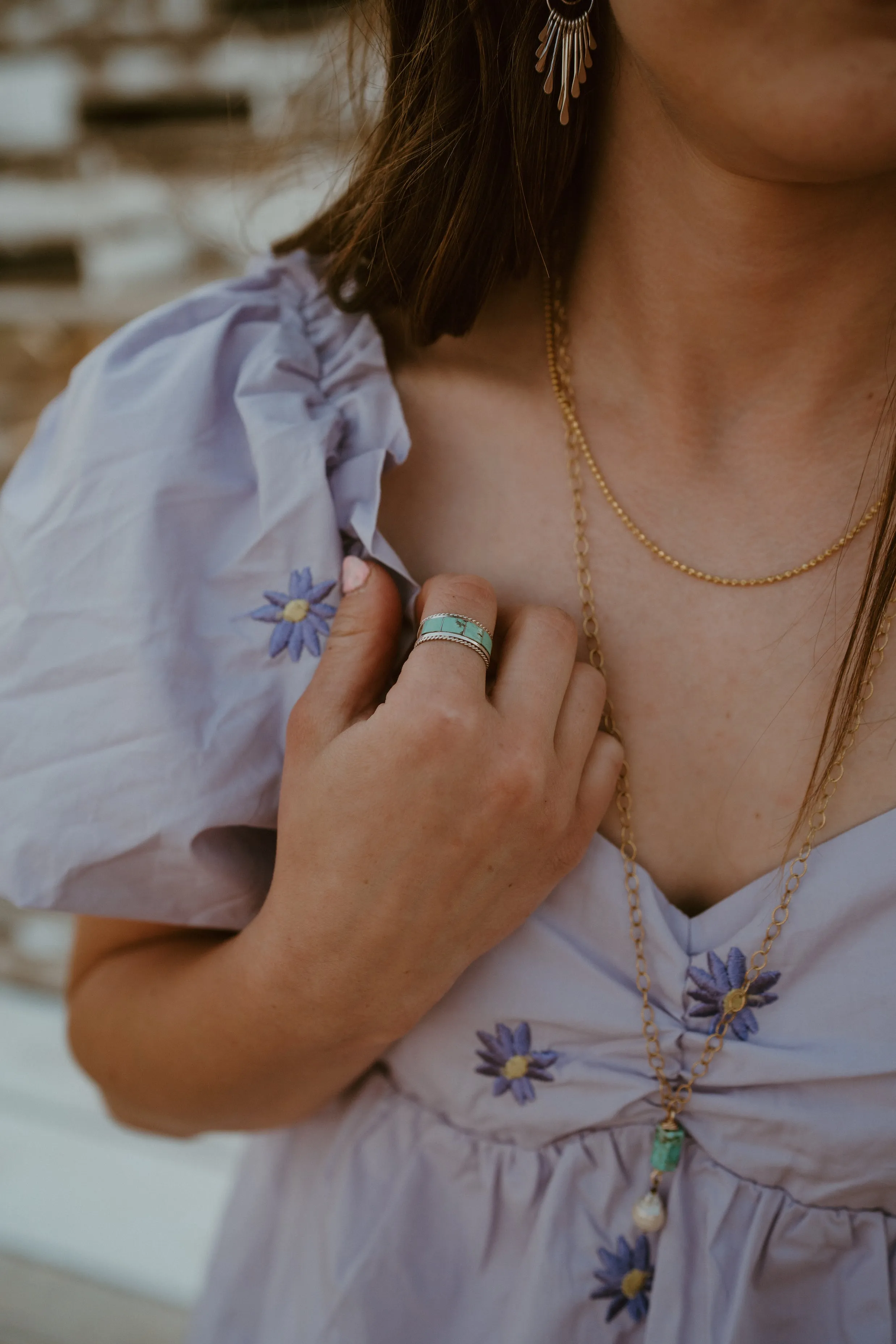 Kai Ring | Green Turquoise sold by Goldie Lew product image thumbnail 5