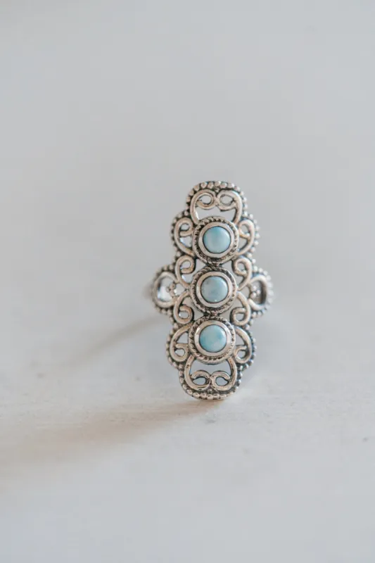 Tonya Ring | Larimar - FINAL SALE sold by Goldie Lew