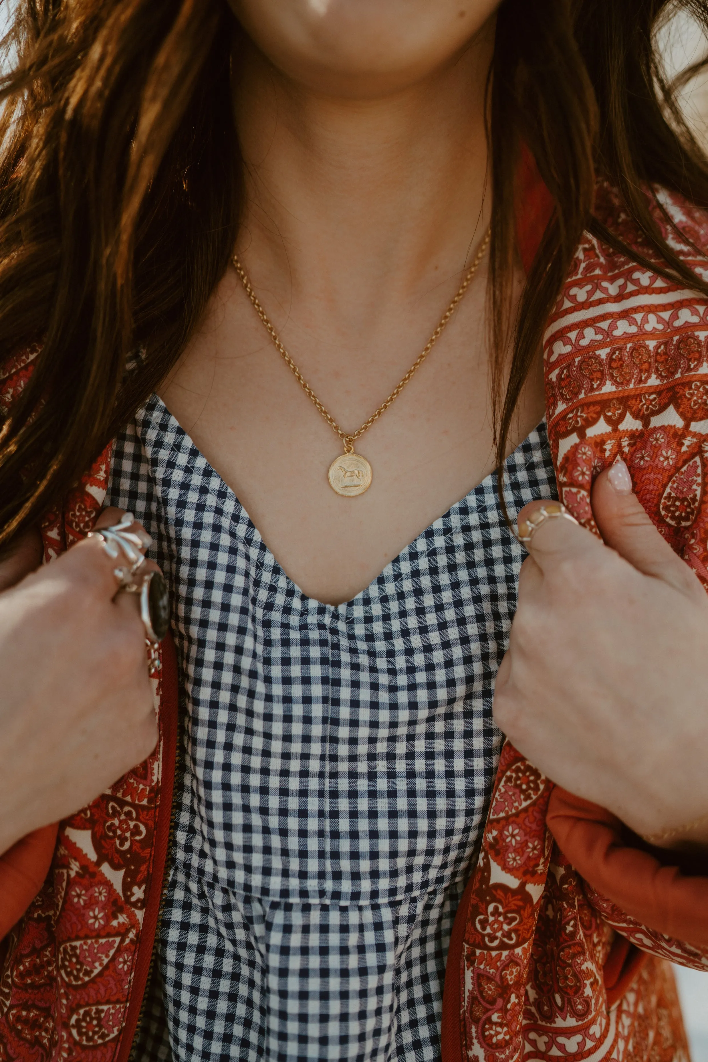 Small Horse Necklace | Gold sold by Goldie Lew product image thumbnail 2