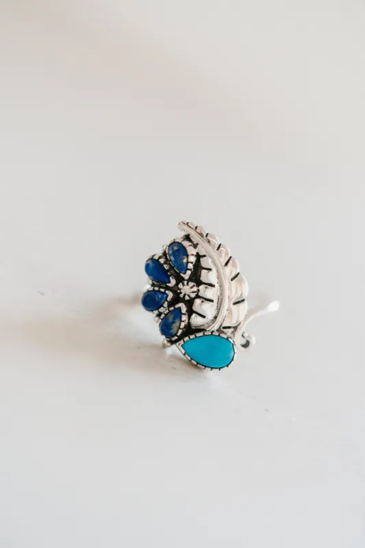 Manuel Ring | Turquoise + Blue Lapis sold by Goldie Lew
