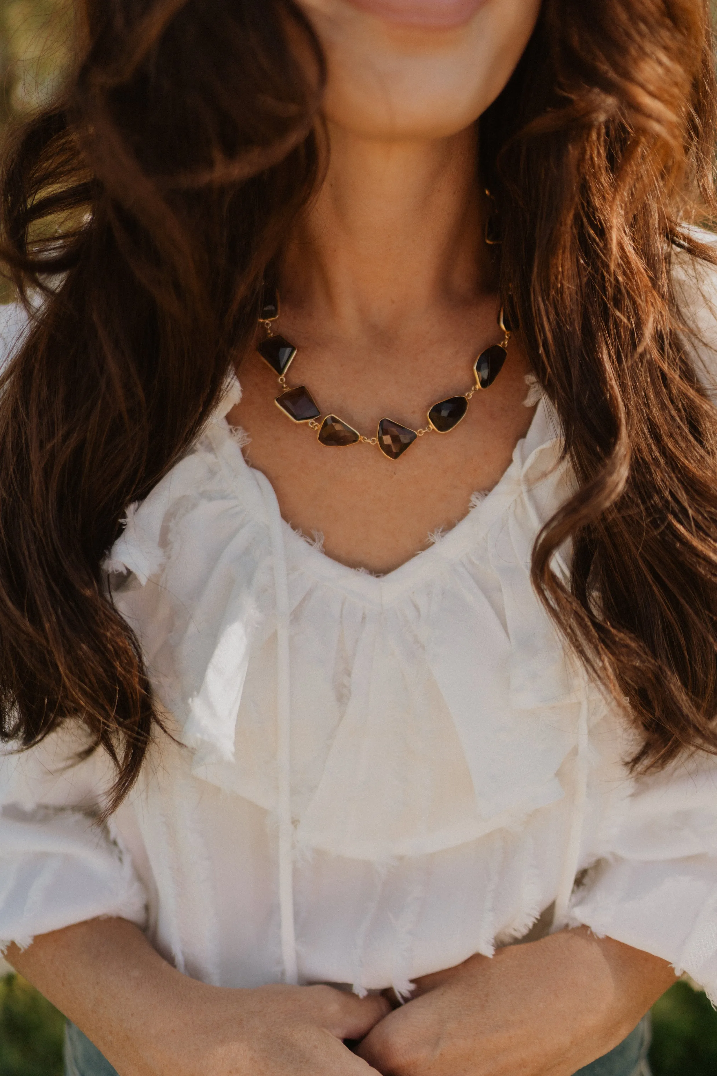 Lynnette Necklace | Smoky Quartz - EXCLUSIVE sold by Goldie Lew
