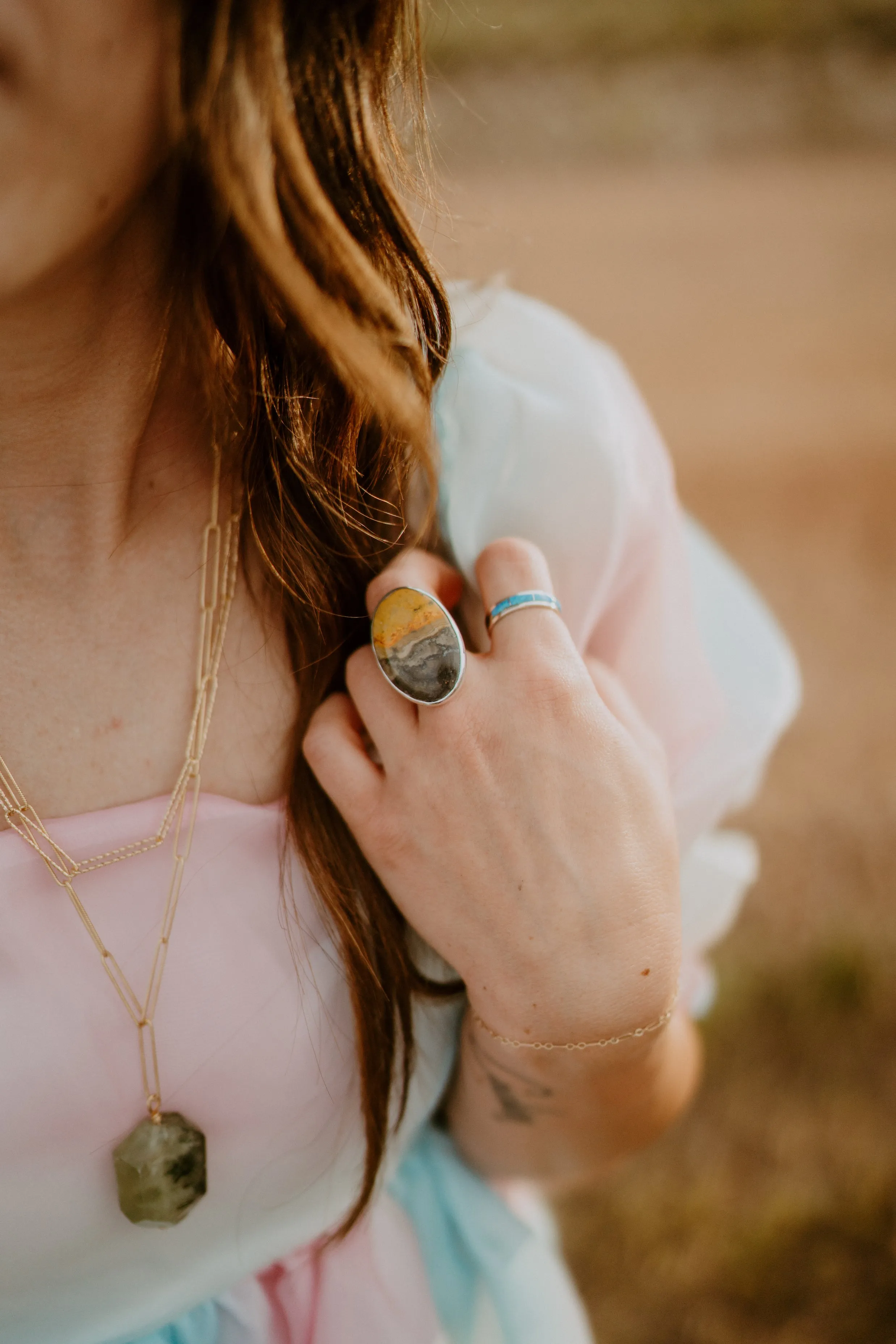 Kirby Ring | Bumblebee Jasper sold by Goldie Lew product image thumbnail 3