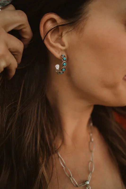 Sully Hoops | Small | Turquoise - FINAL SALE sold by Goldie Lew