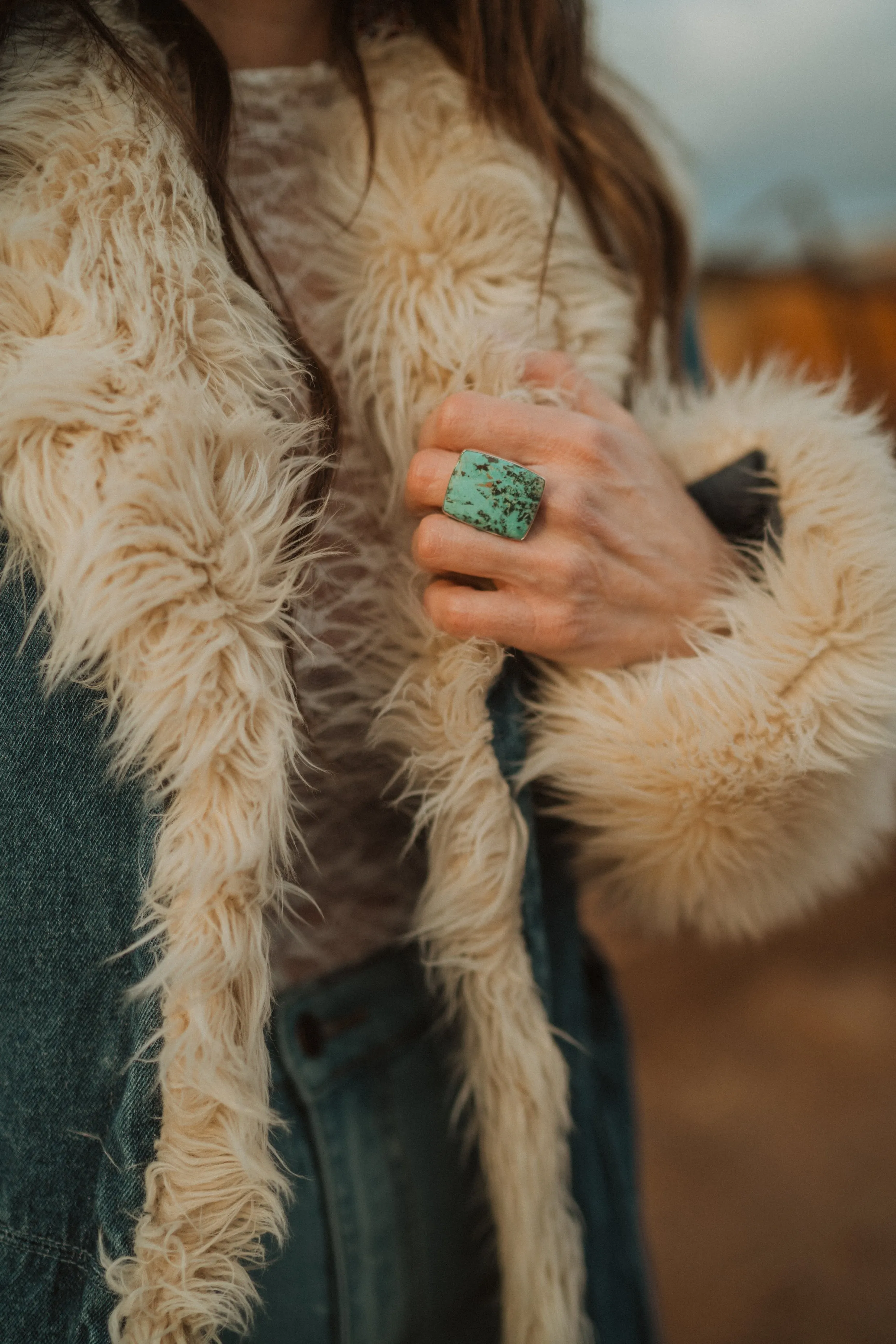 Saranna Ring | Chrysocolla - FINAL SALE sold by Goldie Lew product image thumbnail 2