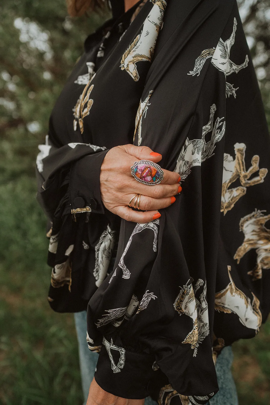 Bristol Ring | Pink Spiny Turquoise sold by Goldie Lew product image thumbnail 2