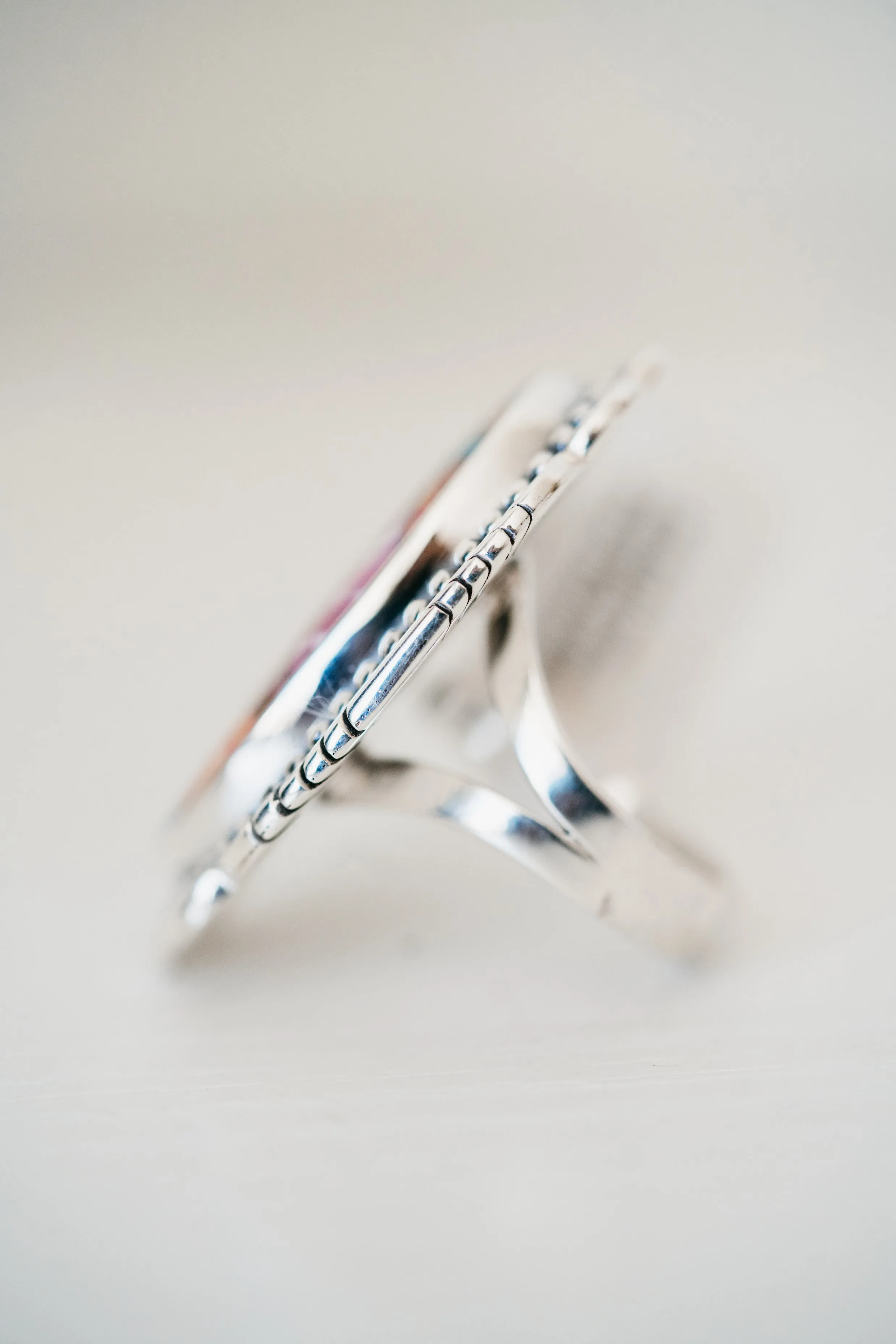 Bristol Ring | Pink Spiny Turquoise sold by Goldie Lew product image thumbnail 3