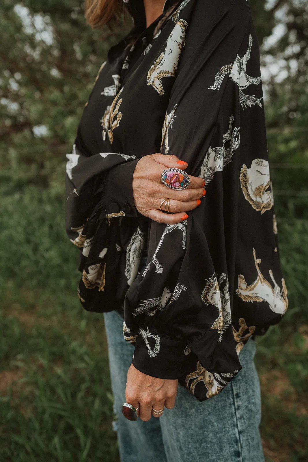 Bristol Ring | Pink Spiny Turquoise sold by Goldie Lew product image thumbnail 4