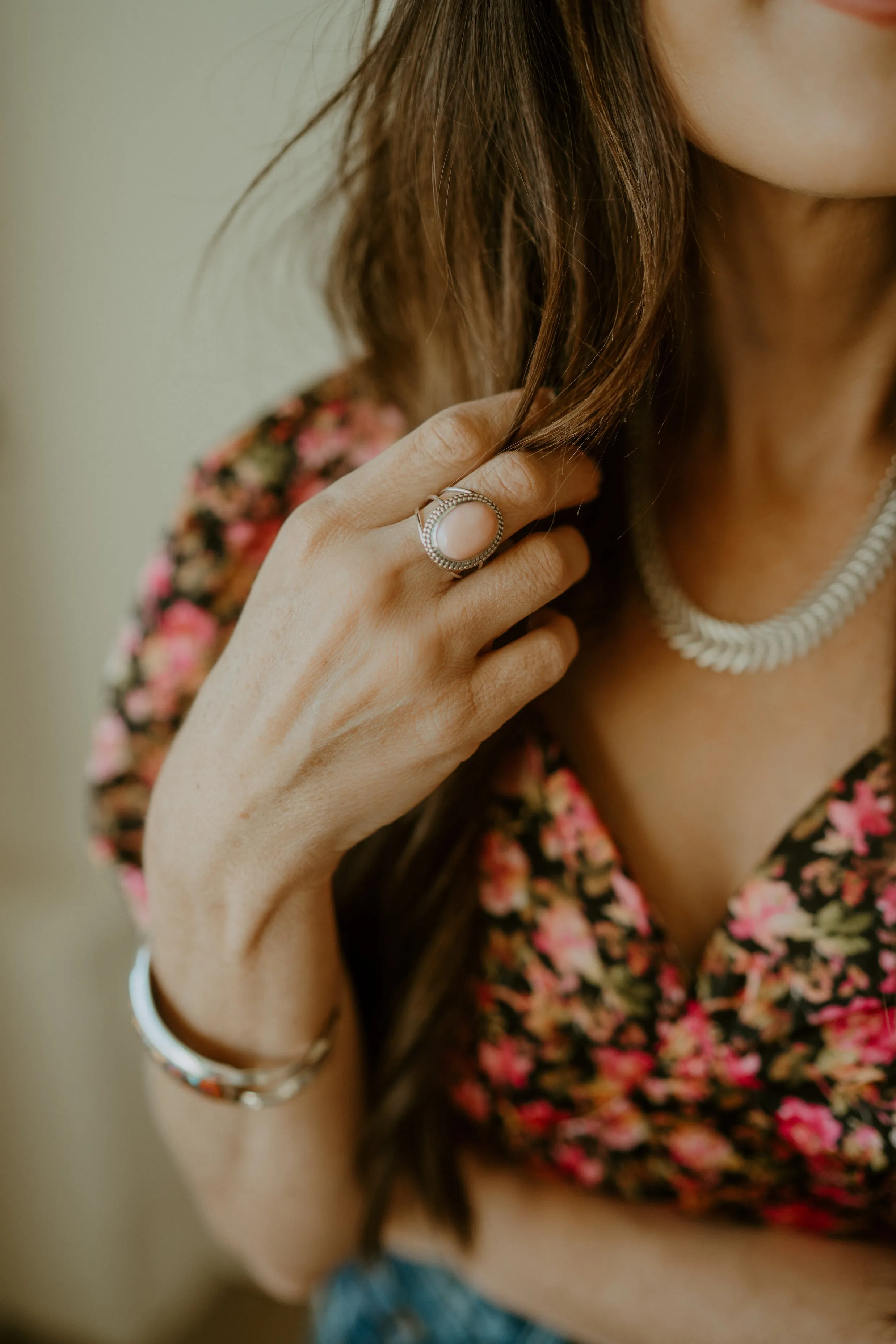 Trish Ring | Pink Opal sold by Goldie Lew product image thumbnail 2