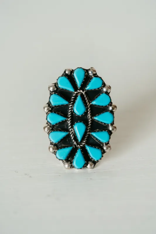 Rafael Zuni Ring | Turquoise sold by Goldie Lew