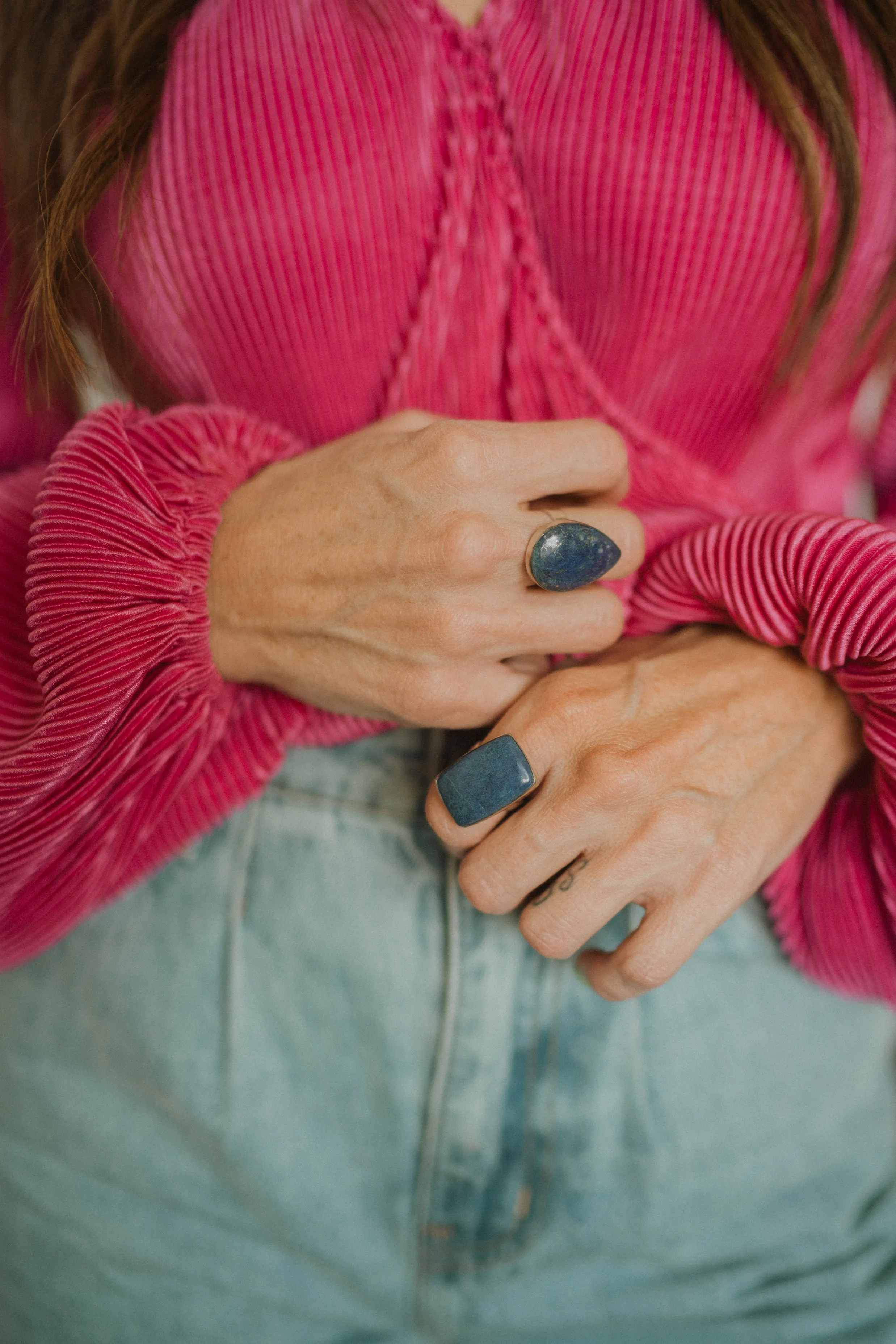 Zeph Ring | Blue Lapis sold by Goldie Lew product image thumbnail 2