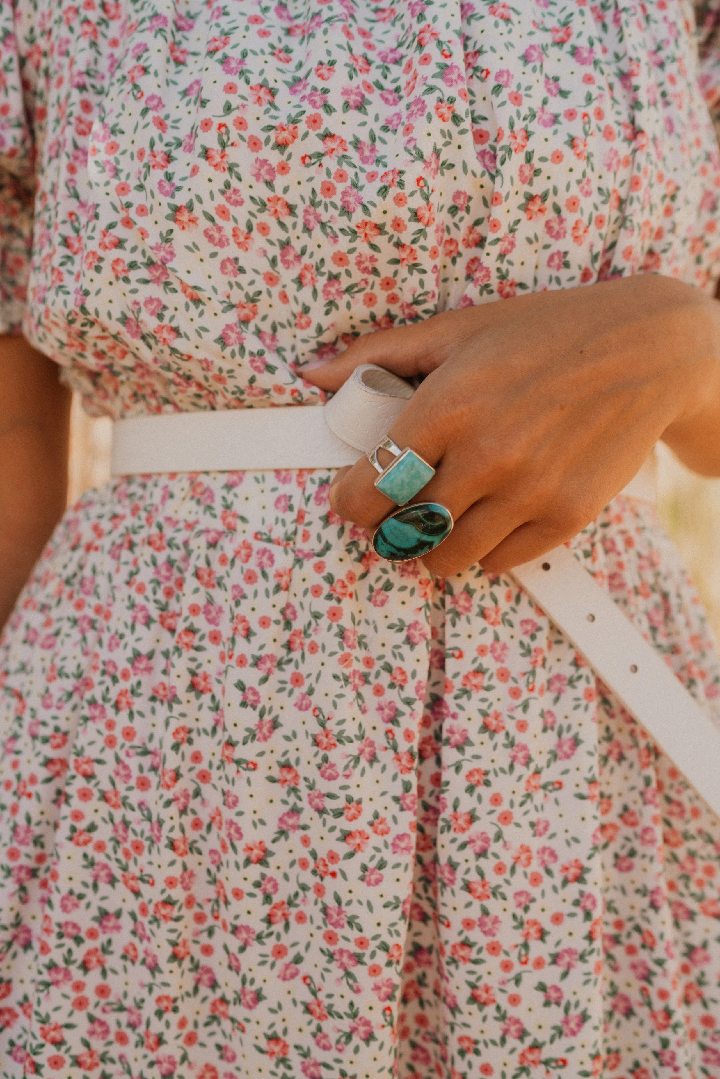 Doen Ring | Amazonite Malachite sold by Goldie Lew product image thumbnail 3