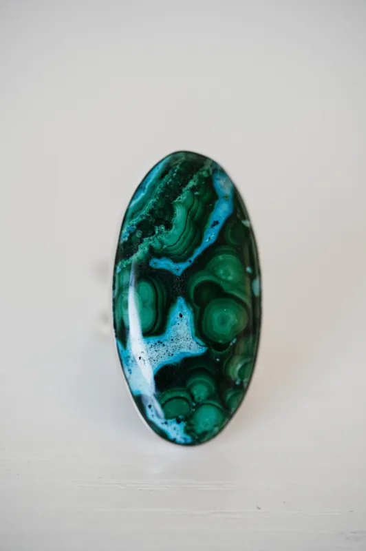 Doen Ring | Amazonite Malachite sold by Goldie Lew