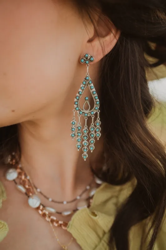 Small Raindrop Chandelier Earrings sold by Goldie Lew