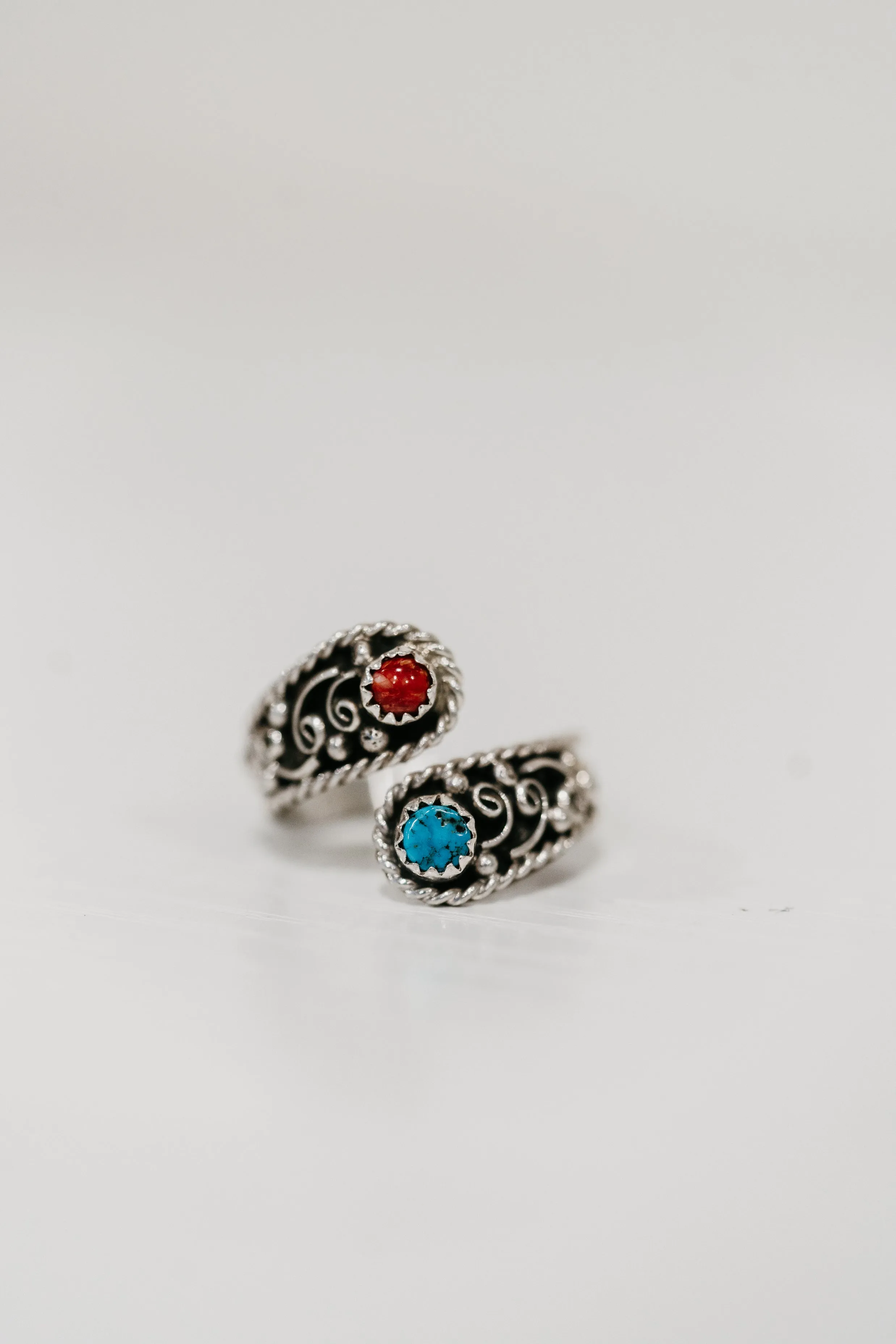Creeson Ring | Coral + Turquoise sold by Goldie Lew