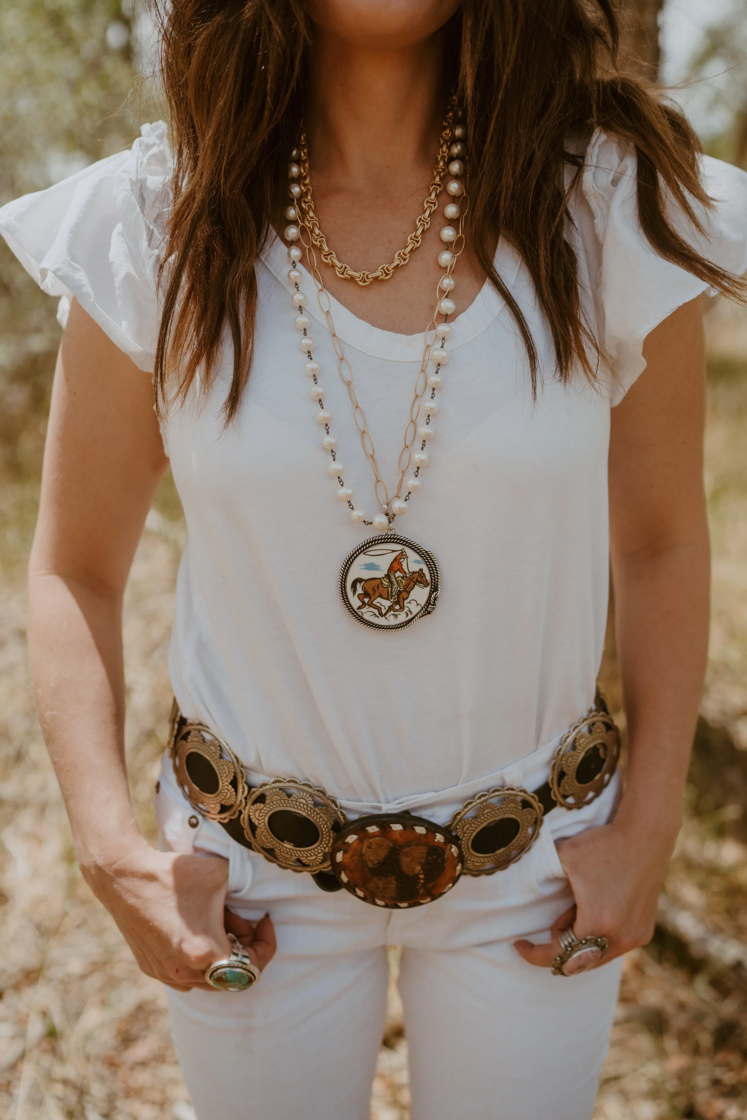 Ride em' Cowboy Necklace sold by Goldie Lew product image thumbnail 3