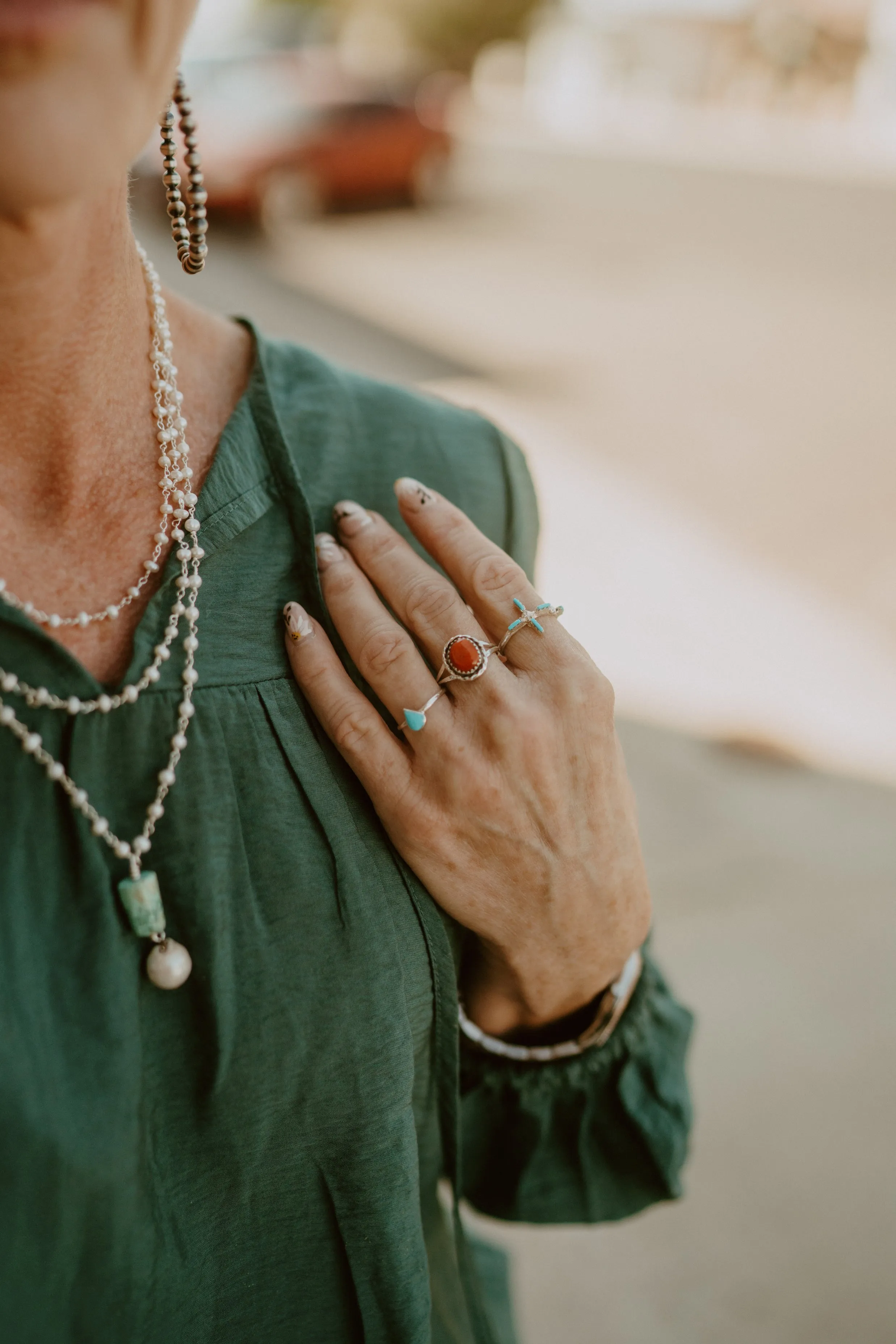 Kinsey Ring | Coral sold by Goldie Lew product image thumbnail 4