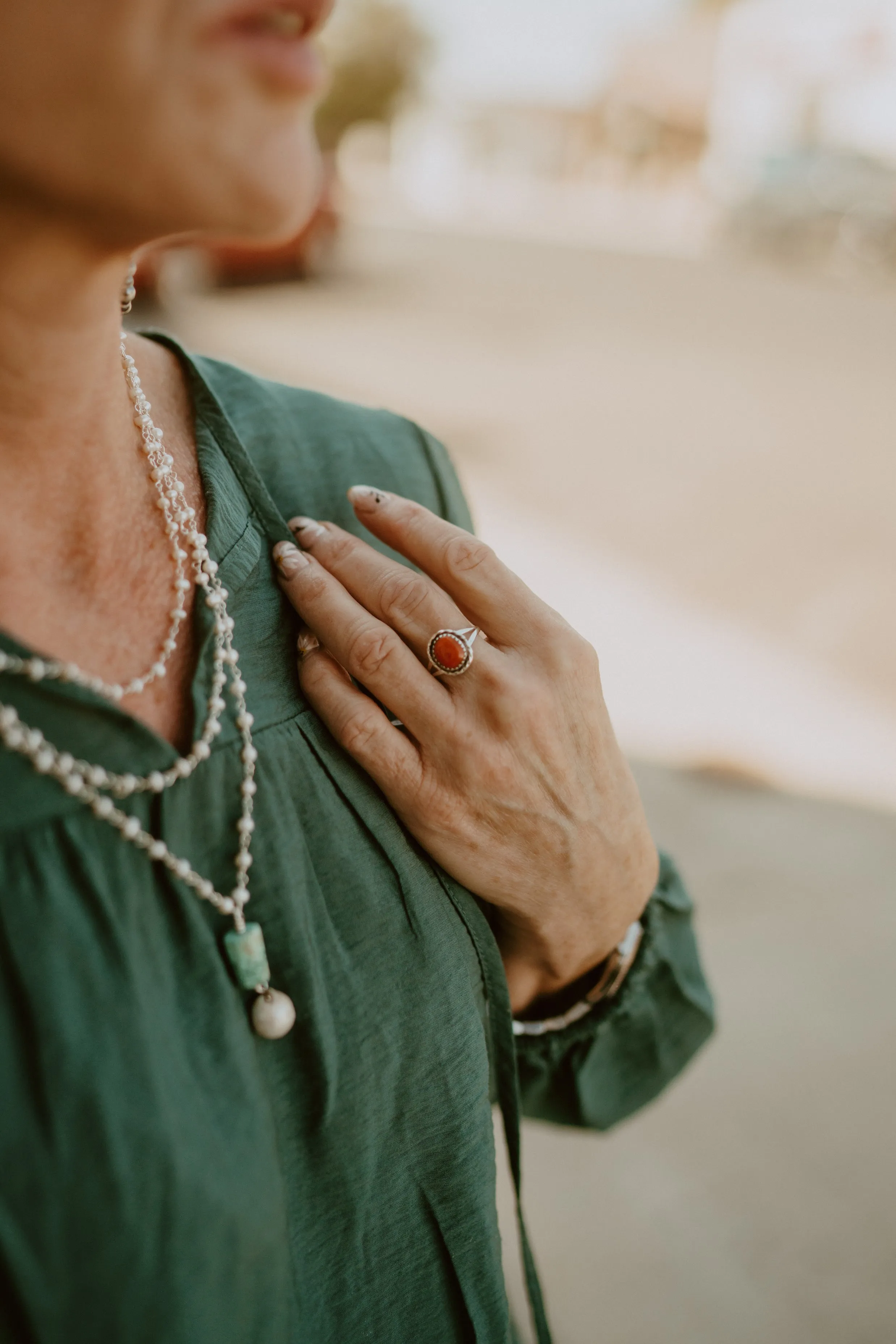 Kinsey Ring | Coral sold by Goldie Lew product image thumbnail 5