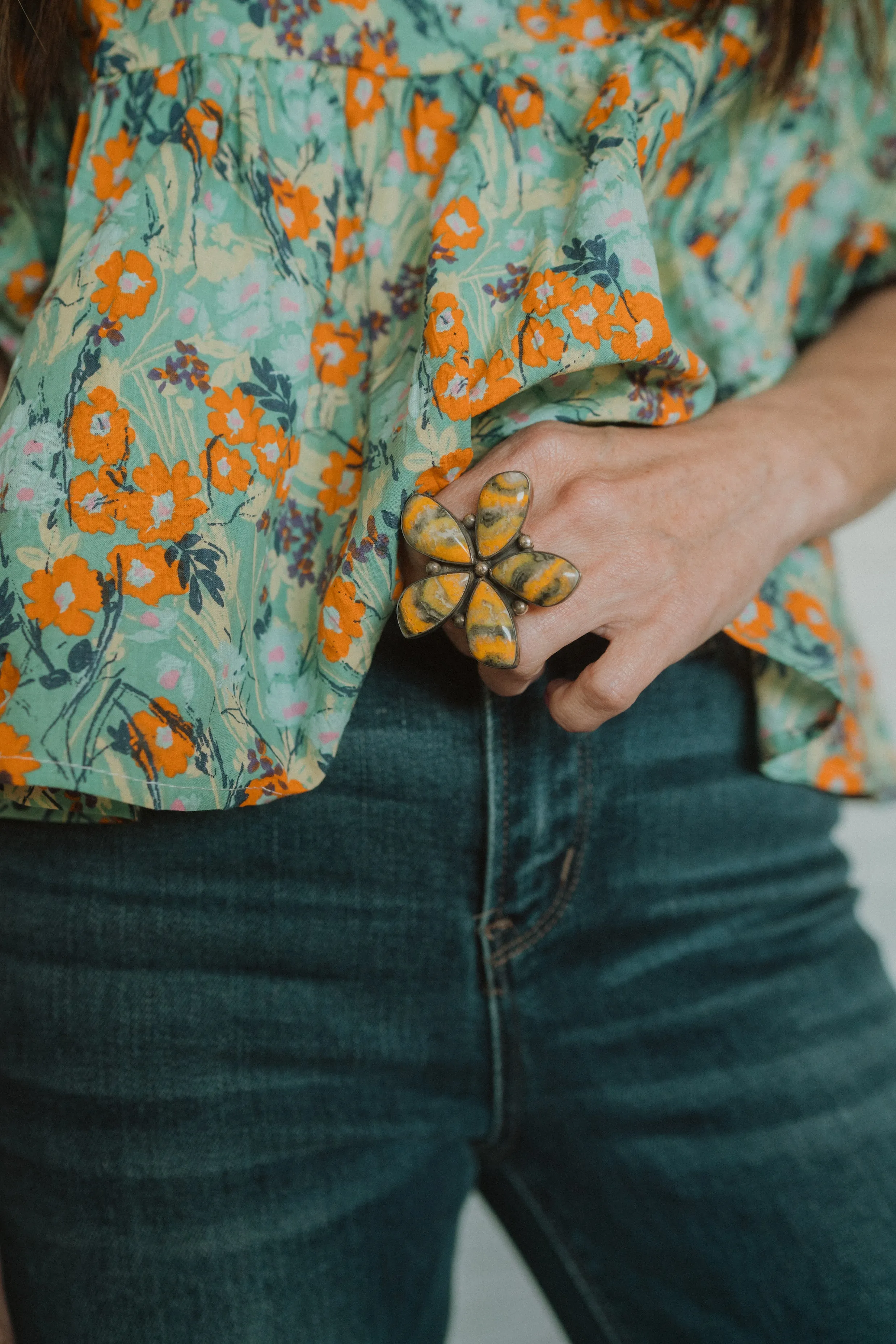 Bumble Ring | Bumblebee Jasper sold by Goldie Lew product image thumbnail 2