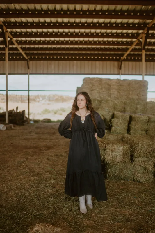 Emilia Dress | Navy - FINAL SALE sold by Goldie Lew