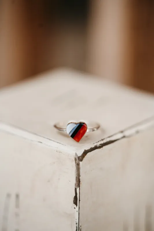 Heart Ring | Small | Red sold by Goldie Lew