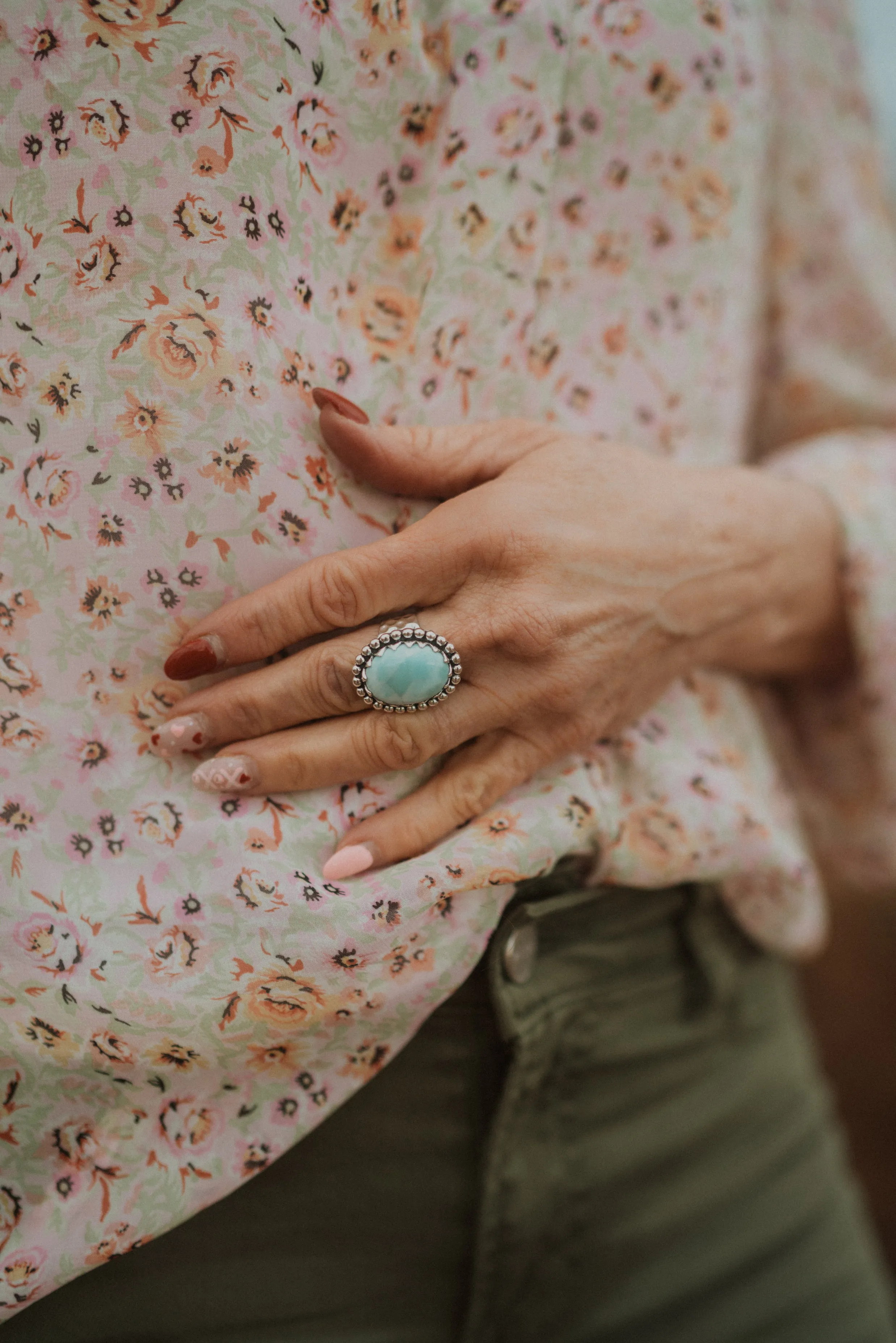 Pollyanna Ring | Larimar sold by Goldie Lew product image thumbnail 2