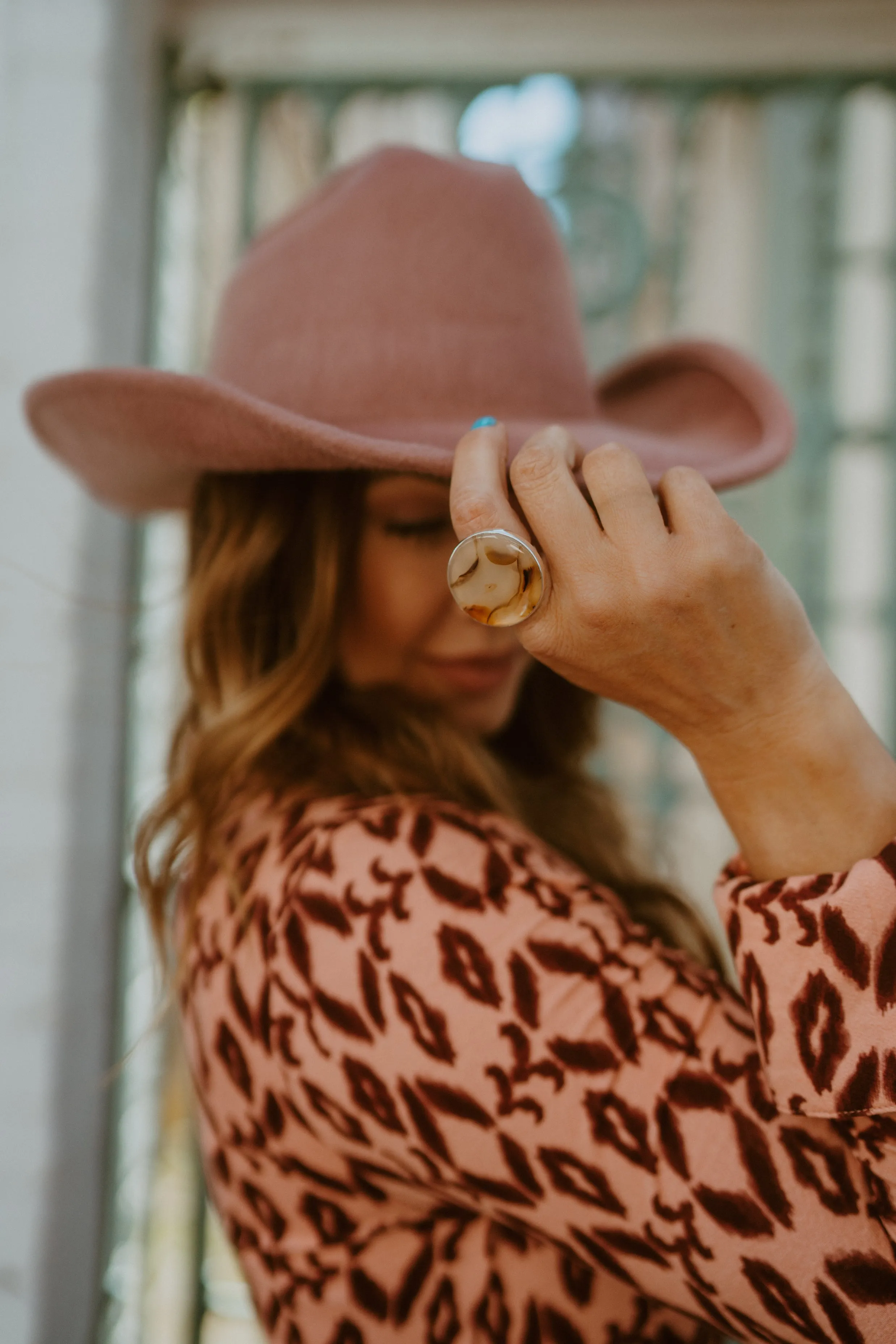 Boston Ring | Montana Agate sold by Goldie Lew product image thumbnail 5