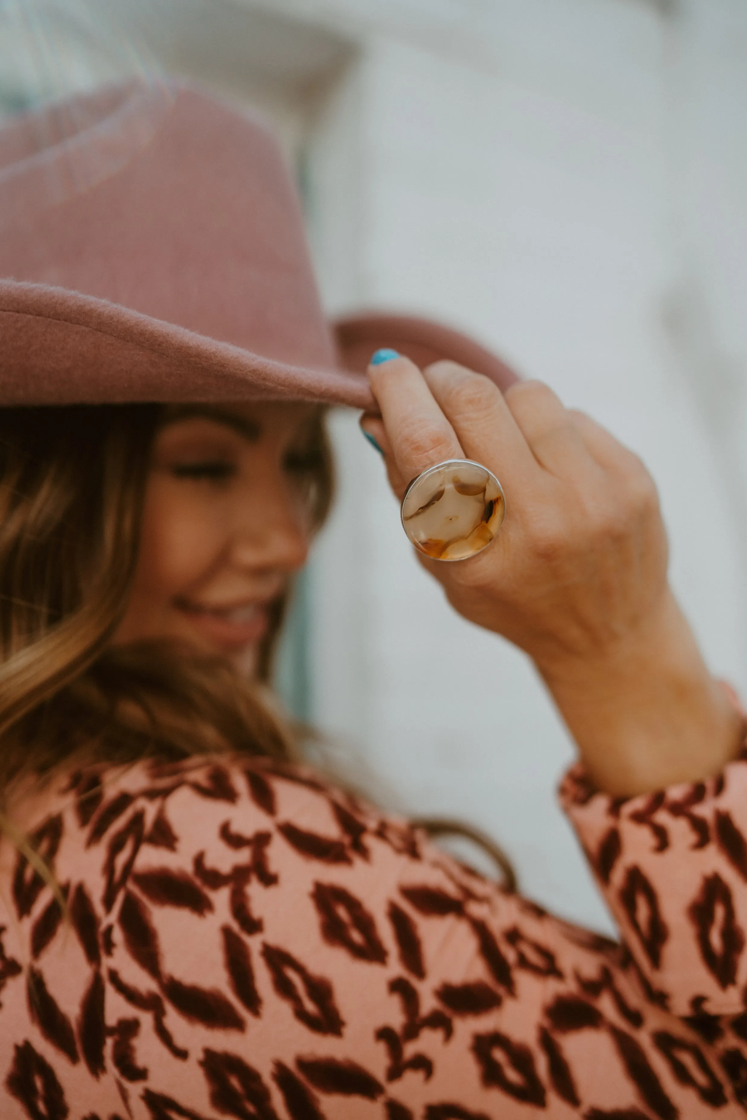 Boston Ring | Montana Agate sold by Goldie Lew product image thumbnail 4