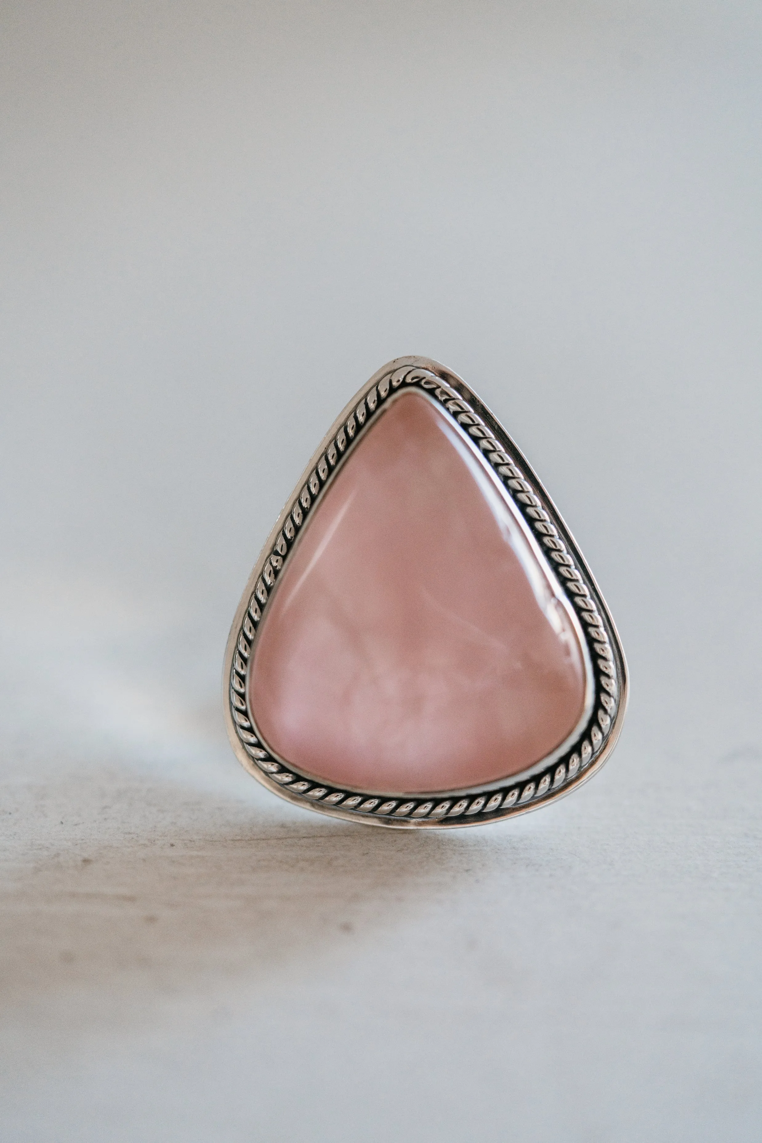 Teagan Ring | Rose Quartz sold by Goldie Lew