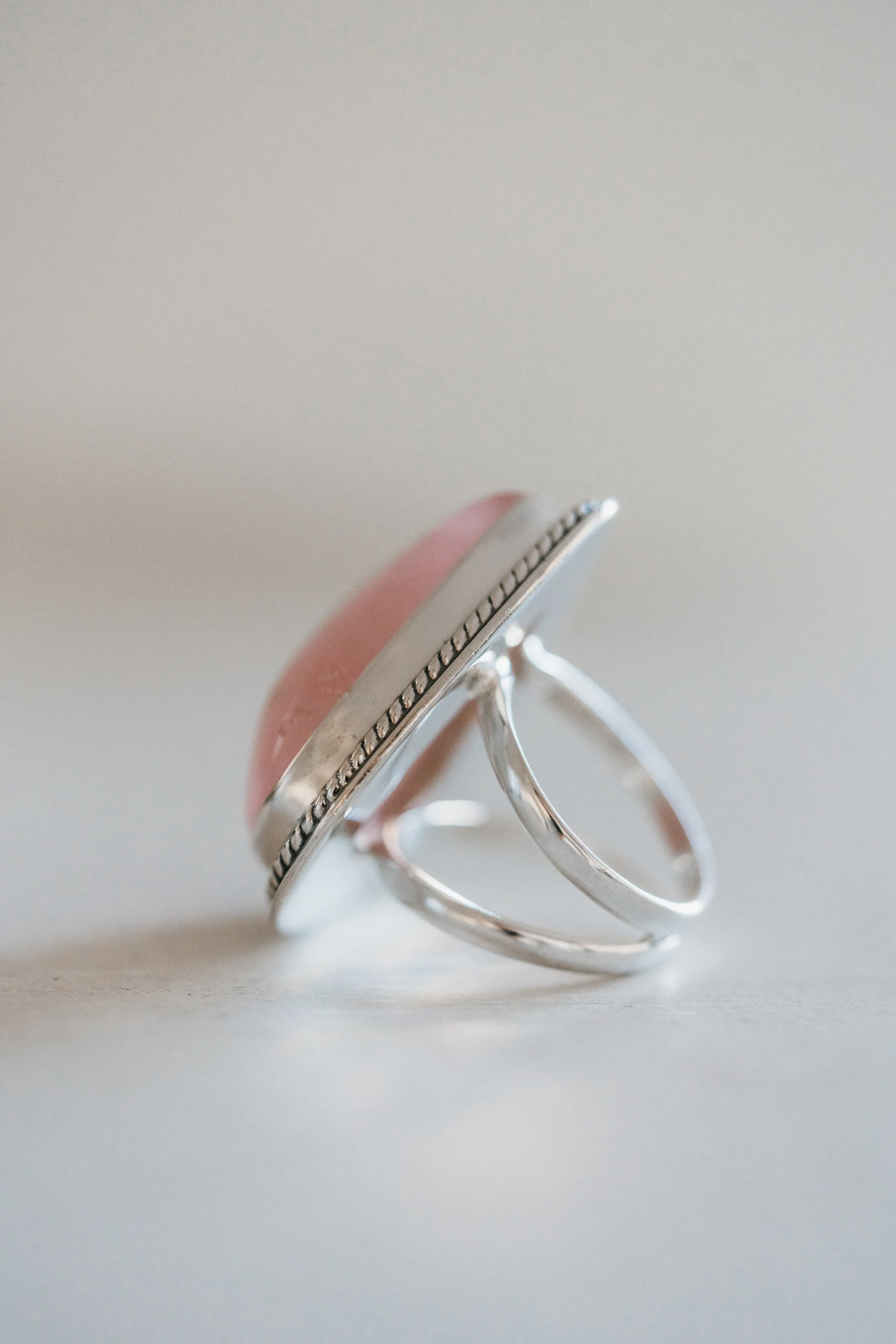 Teagan Ring | Rose Quartz sold by Goldie Lew product image thumbnail 4