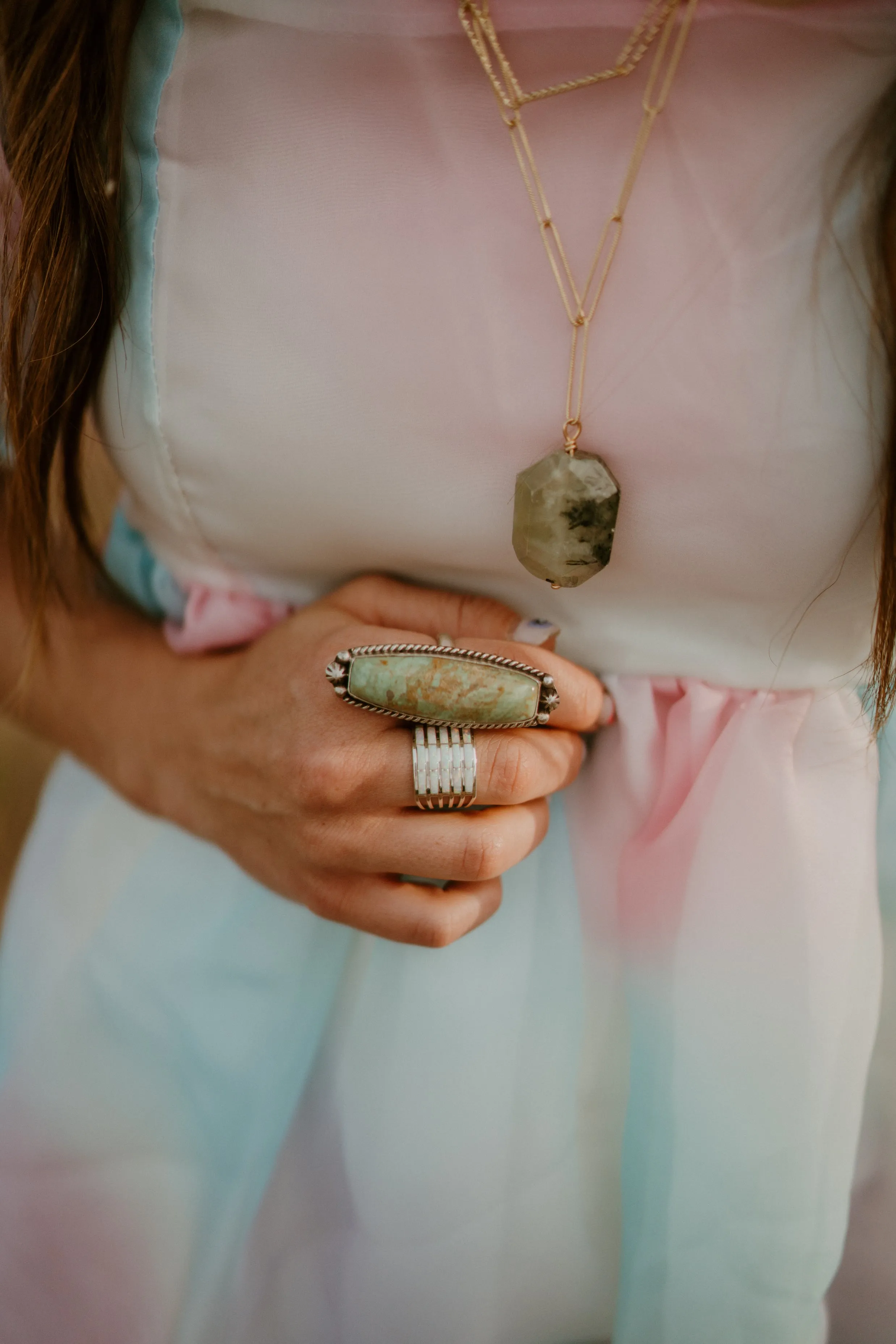 Ramones Ring | #2 | Green Turquoise sold by Goldie Lew product image thumbnail 2