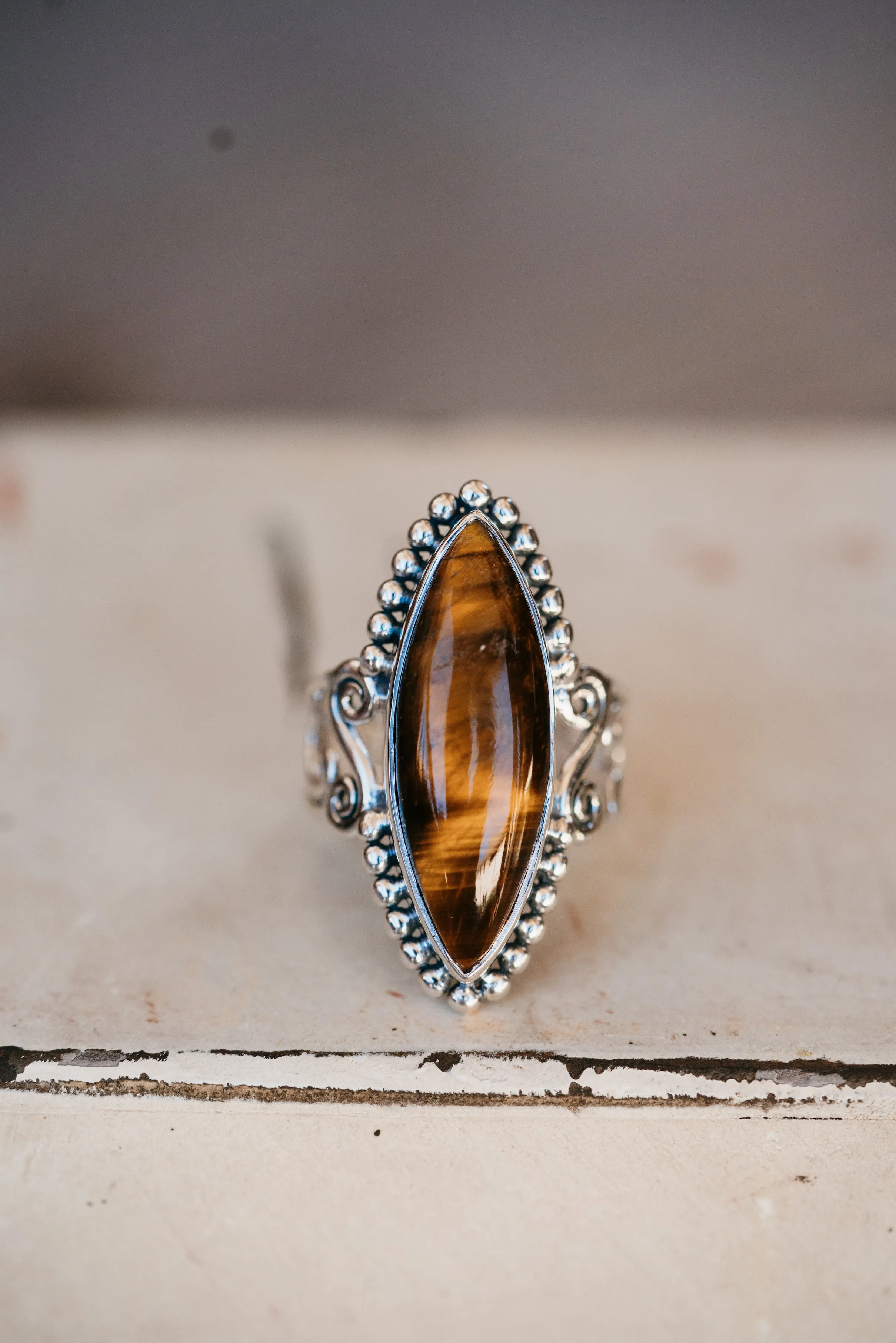 Baylee Ring | Tiger's Eye sold by Goldie Lew