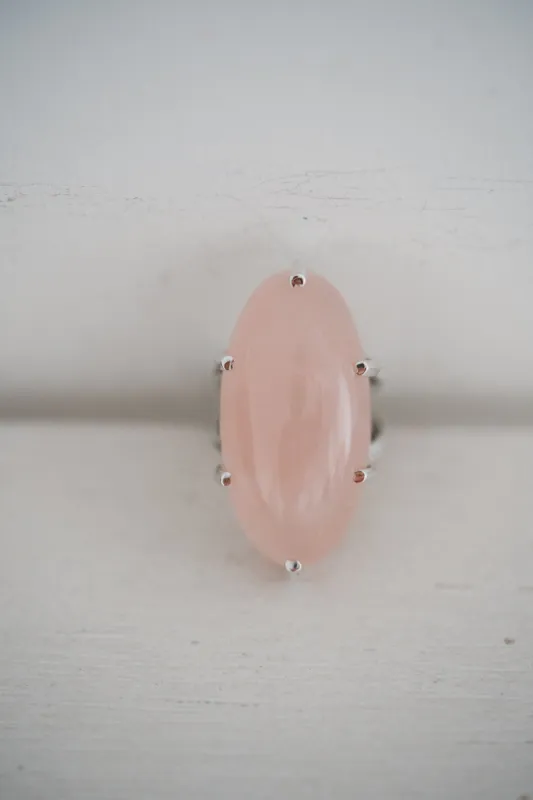 Lynn Ring | Rose Quartz sold by Goldie Lew