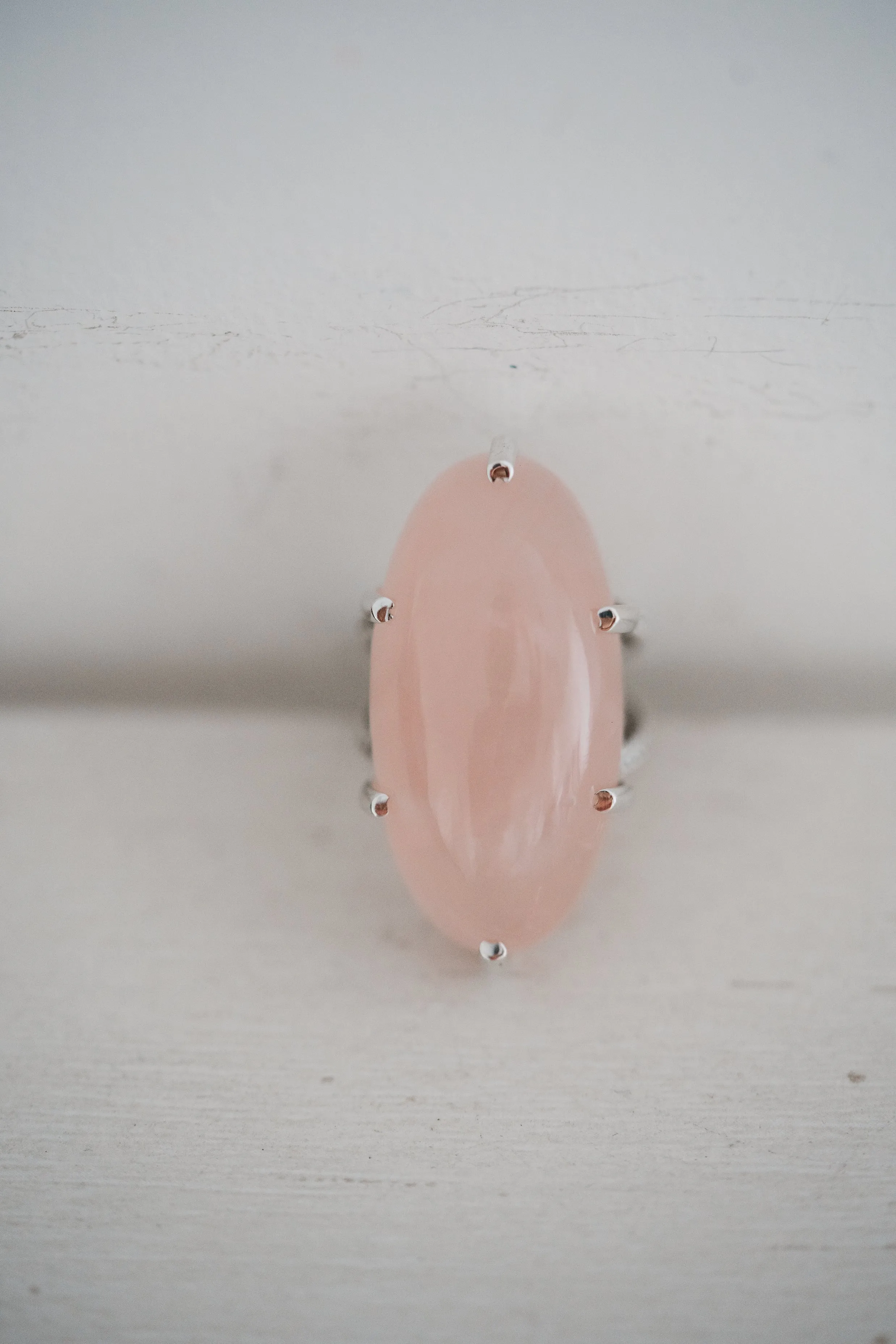 Lynn Ring | Rose Quartz sold by Goldie Lew
