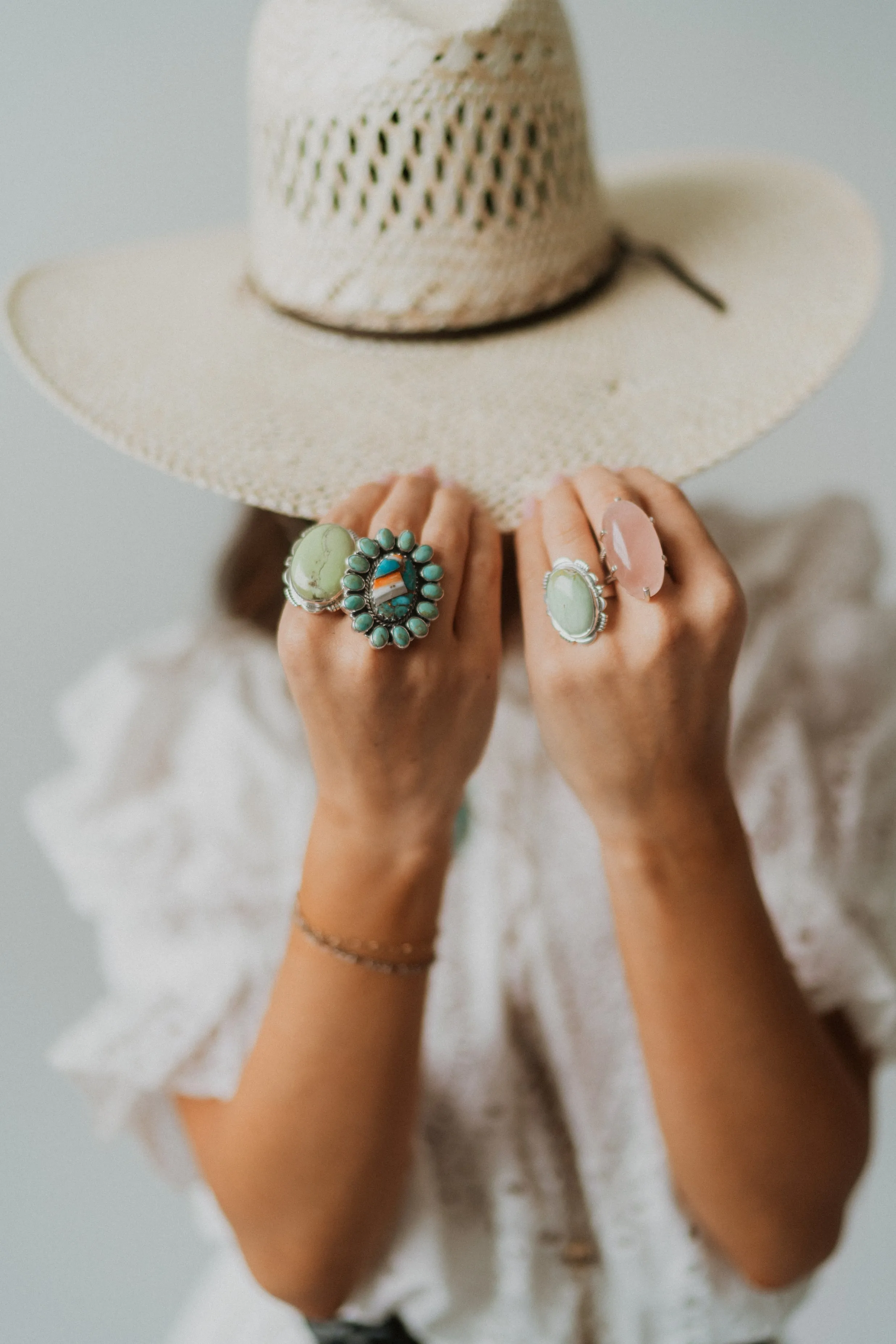 Lynn Ring | Rose Quartz sold by Goldie Lew product image thumbnail 4