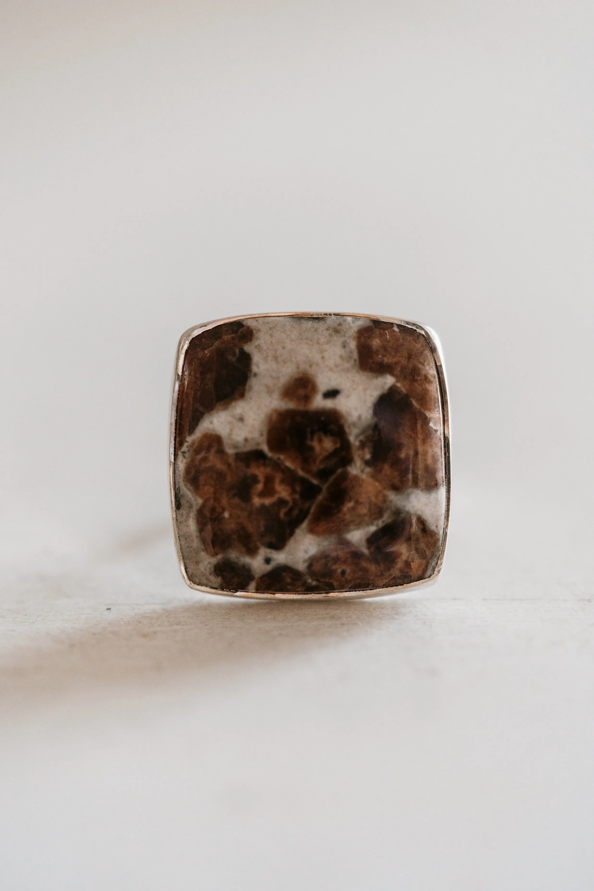Kinsley Ring | Garnet in Limestone sold by Goldie Lew product image thumbnail 4