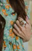 Kinsley Ring | Garnet in Limestone sold by Goldie Lew