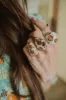 Kinsley Ring | Garnet in Limestone sold by Goldie Lew